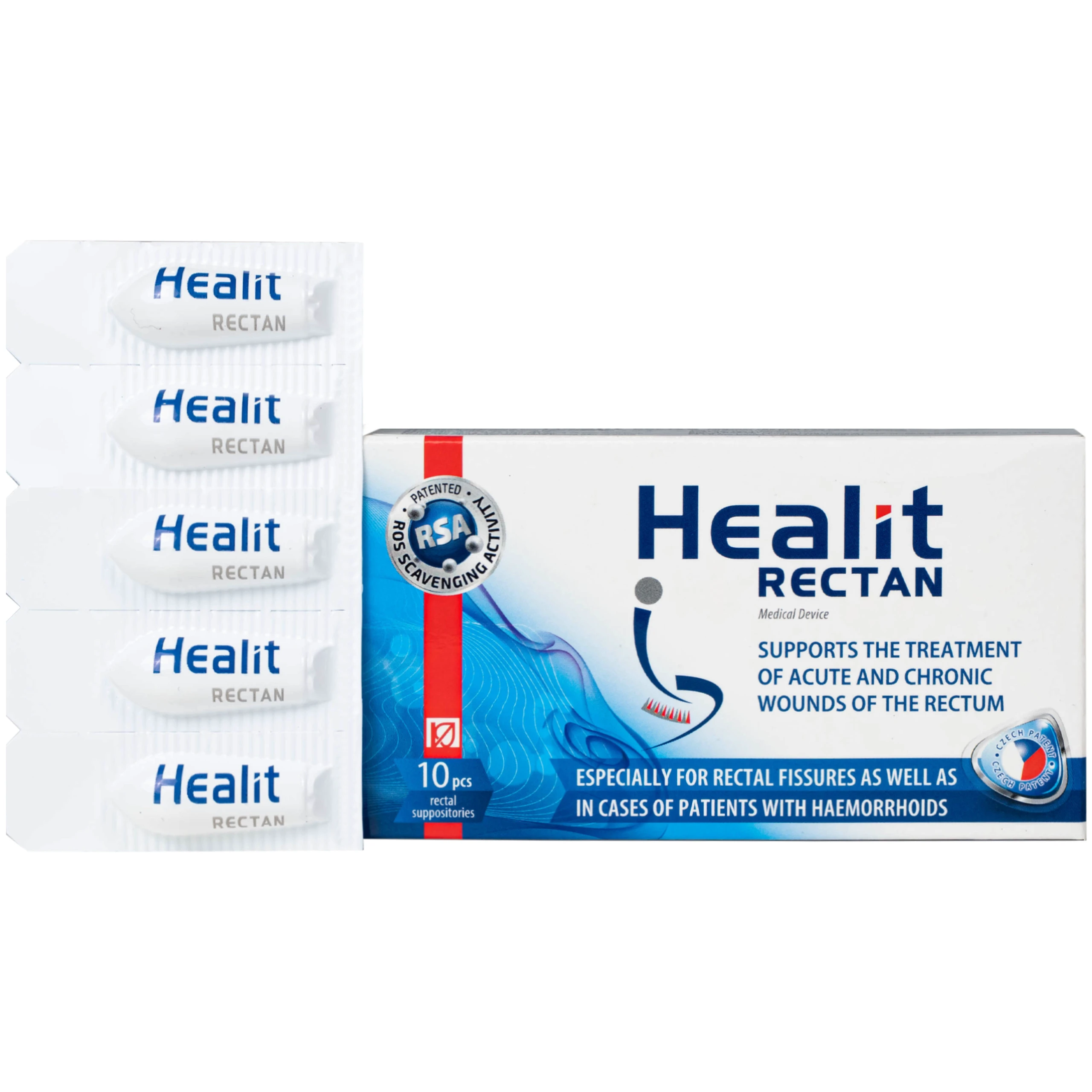 Viên đặt hậu môn, trực tràng Healit Rectan (10 viên) giúp thúc đẩy nhanh quá trình lành vết thương 1