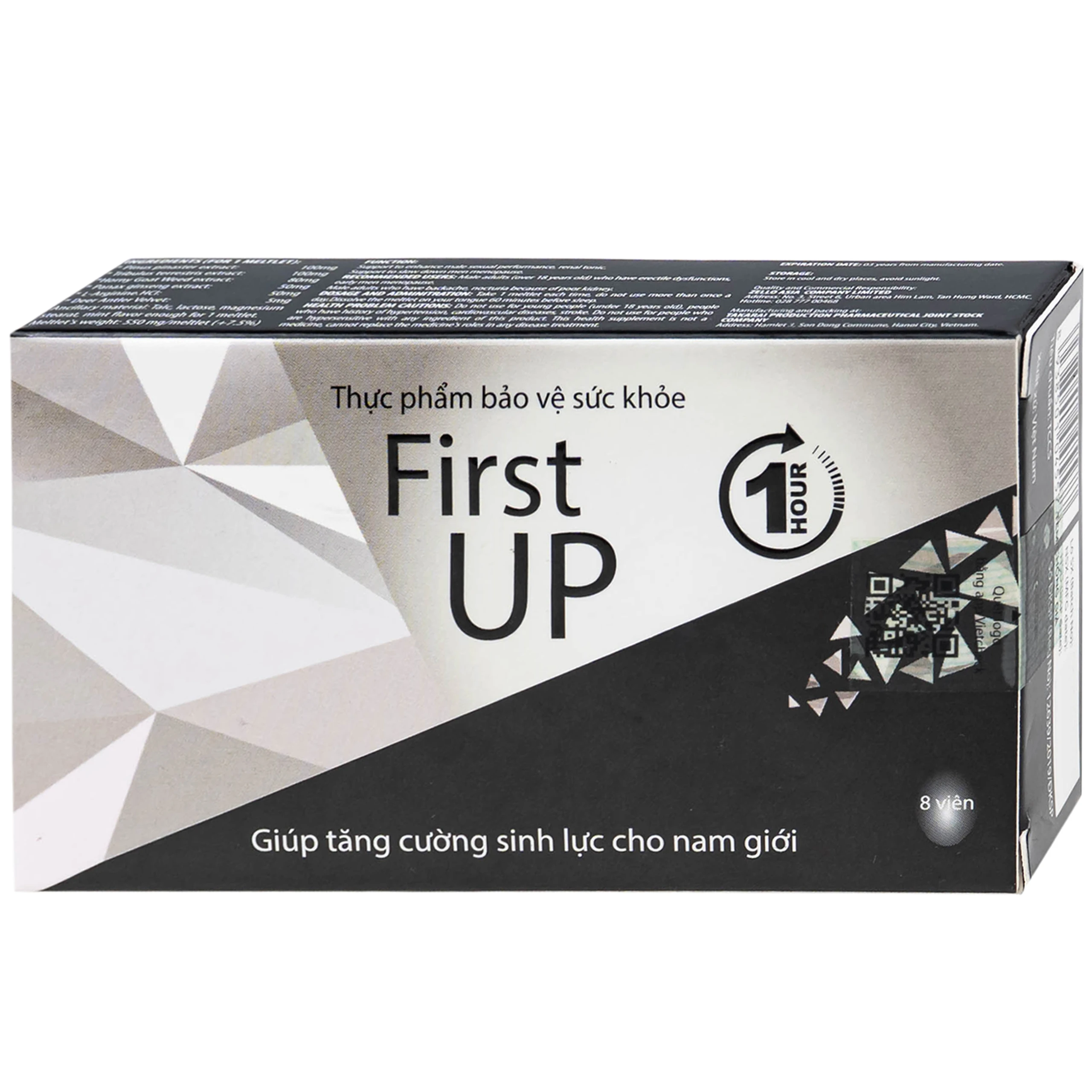 Viên ngậm hỗ trợ tăng cường sinh lực cho nam giới First Up 1 Hour (2 vỉ x 4 viên) 8