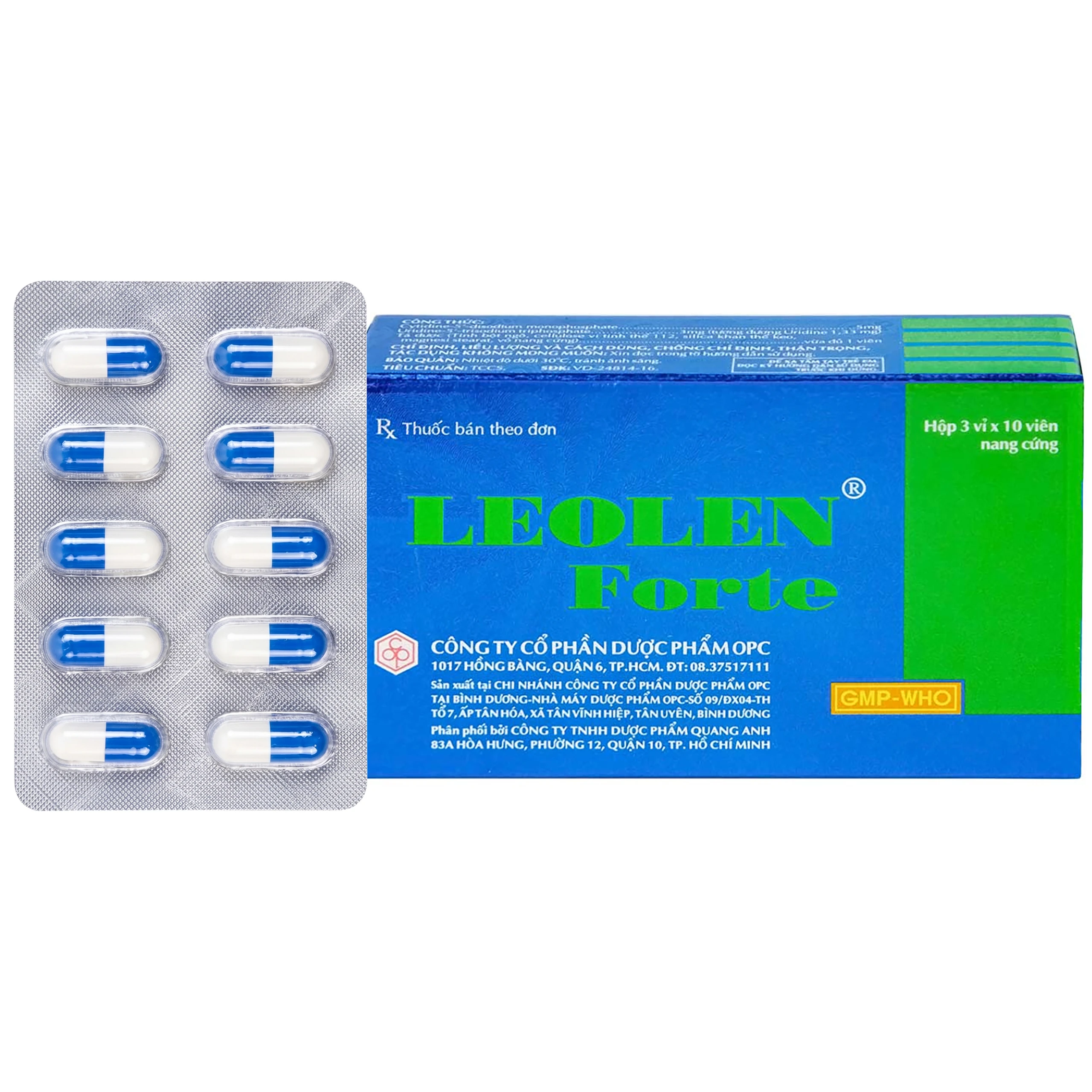 Viên nang cứng Leolen Forte OPC điều trị đau dây thần kinh (3 vỉ x 10 viên) 1