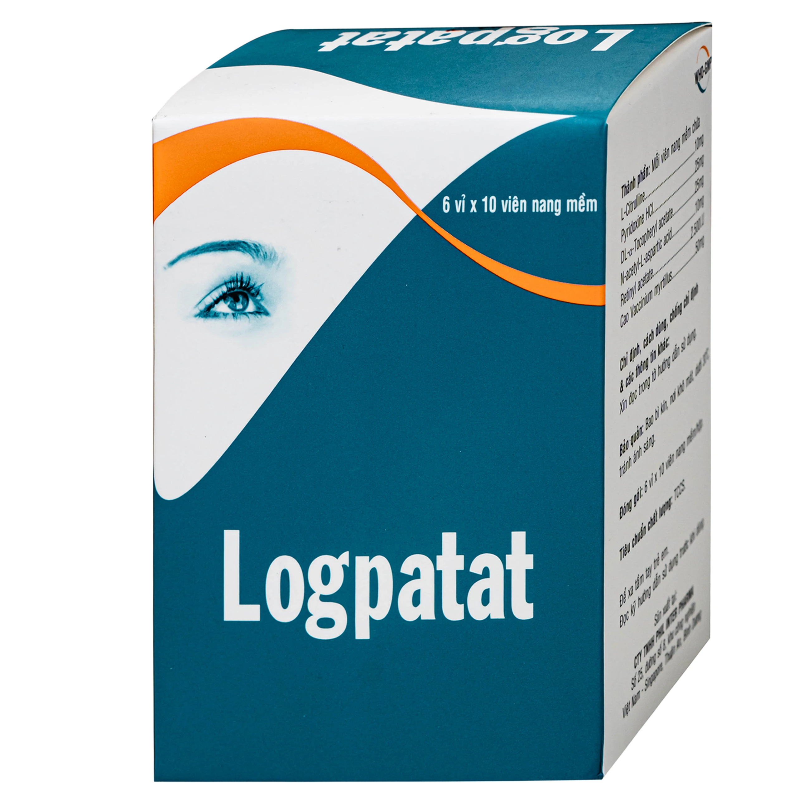 Viên nang mềm Logpatat Phil Inter hỗ trợ điều trị bệnh lý về mắt, cận thị, quáng gà (6 vỉ x 10 viên)