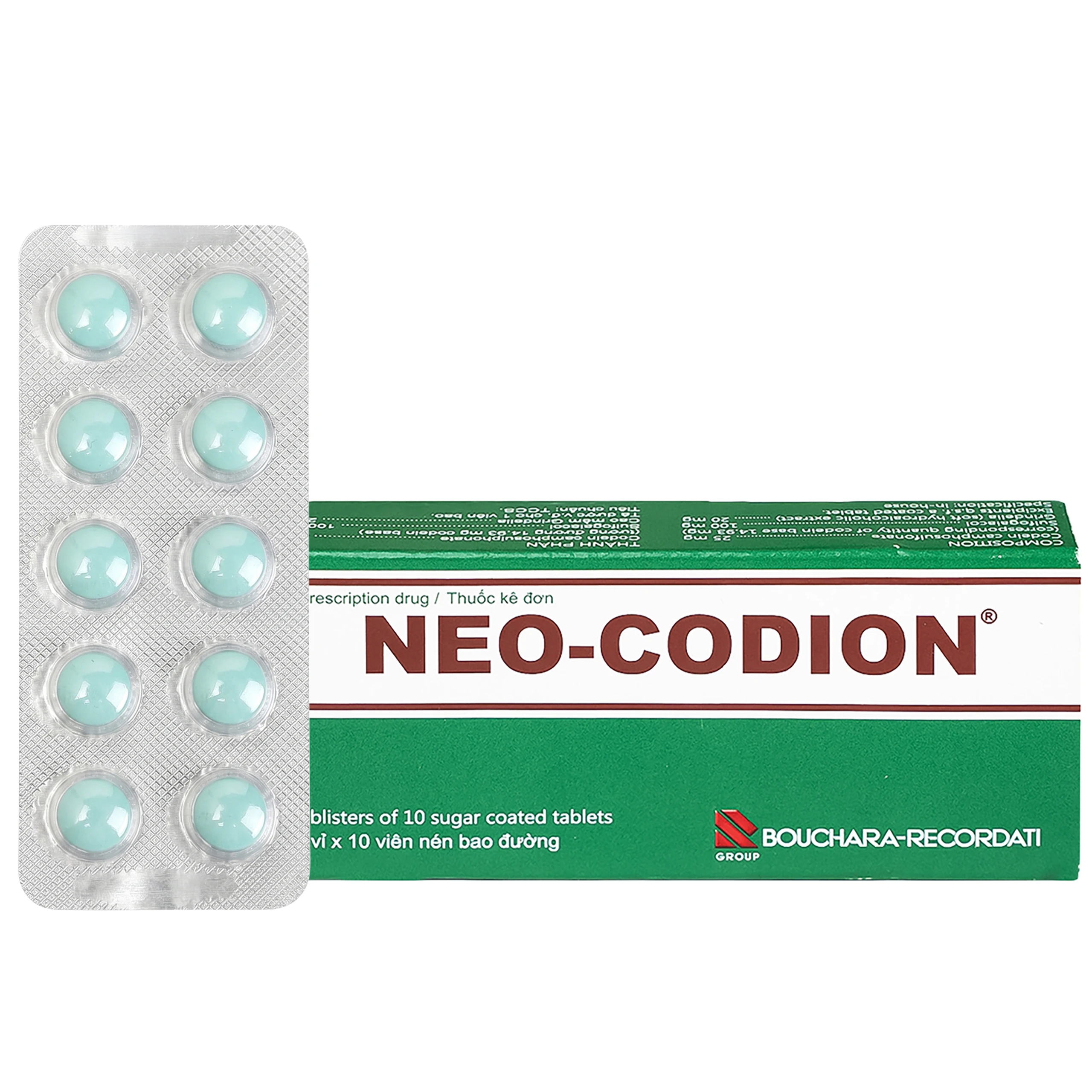 Viên nén Neo-Codion Bouchara điều trị triệu chứng ho khan (2 vỉ x 10 viên) 1