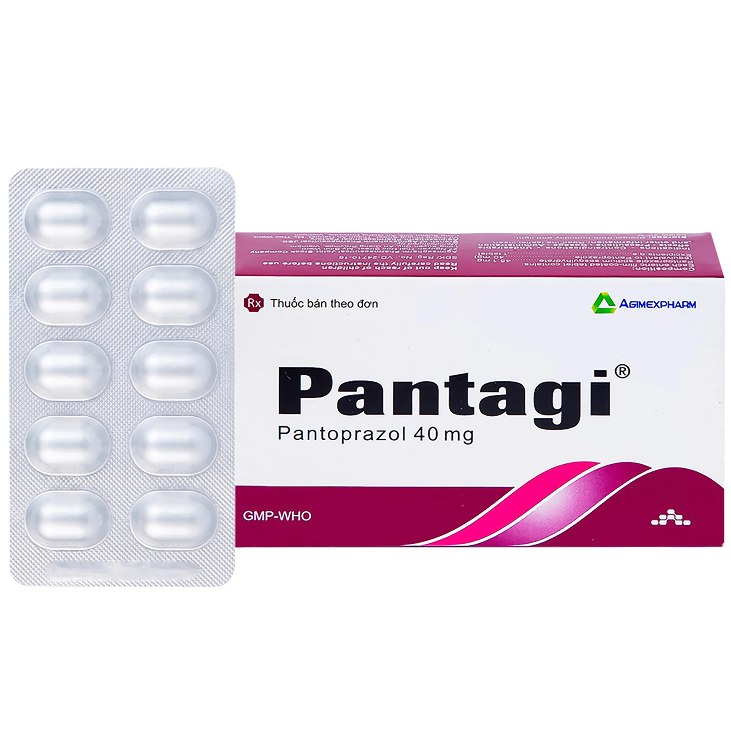 Viên nén Pantagi 40mg Agimexpharm điều trị loét dạ dày - tá tràng (3 vỉ x 10 viên) 1