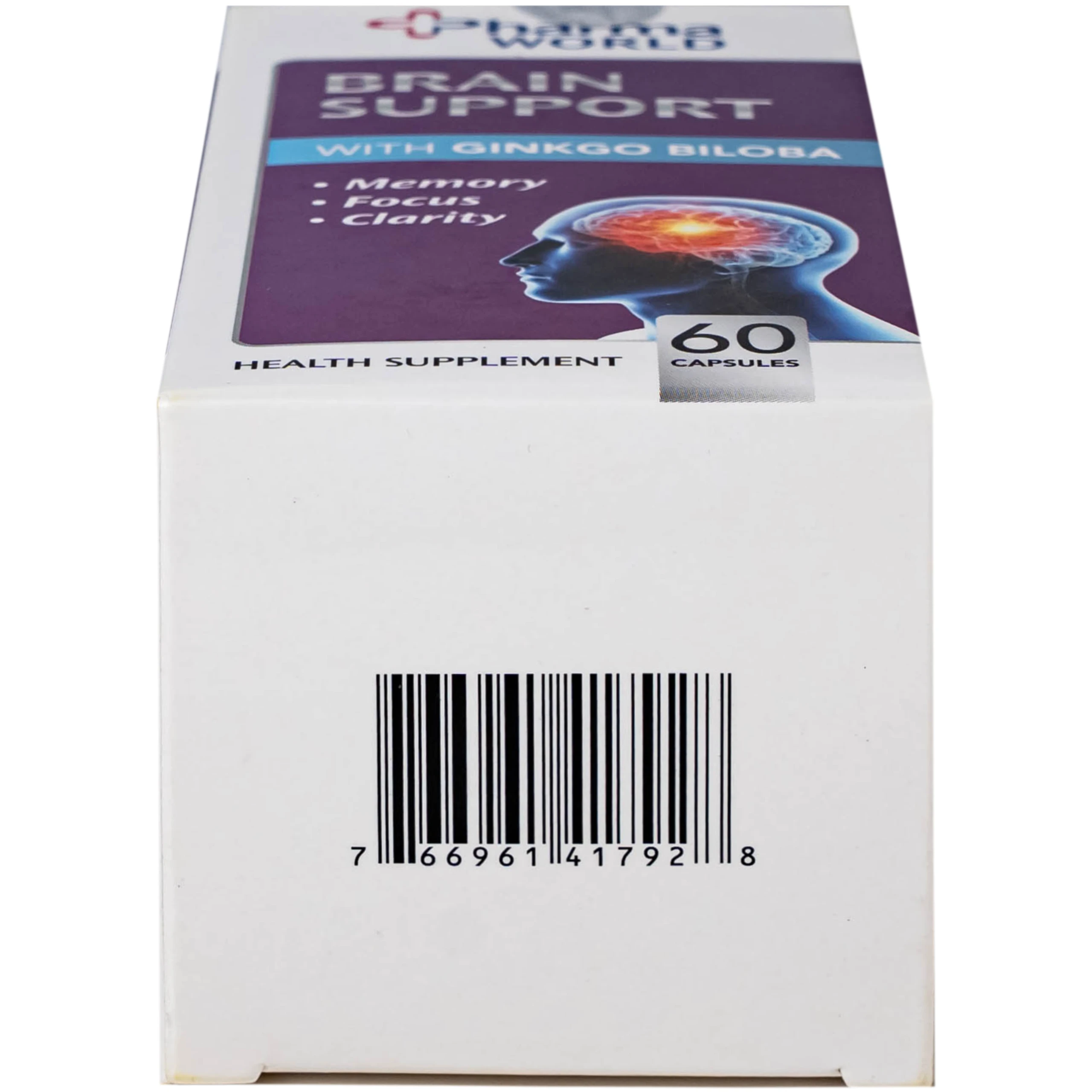 Viên uống bổ não, hỗ trợ cải thiện suy giảm trí nhớ Brain Support Pharma World (60 viên)