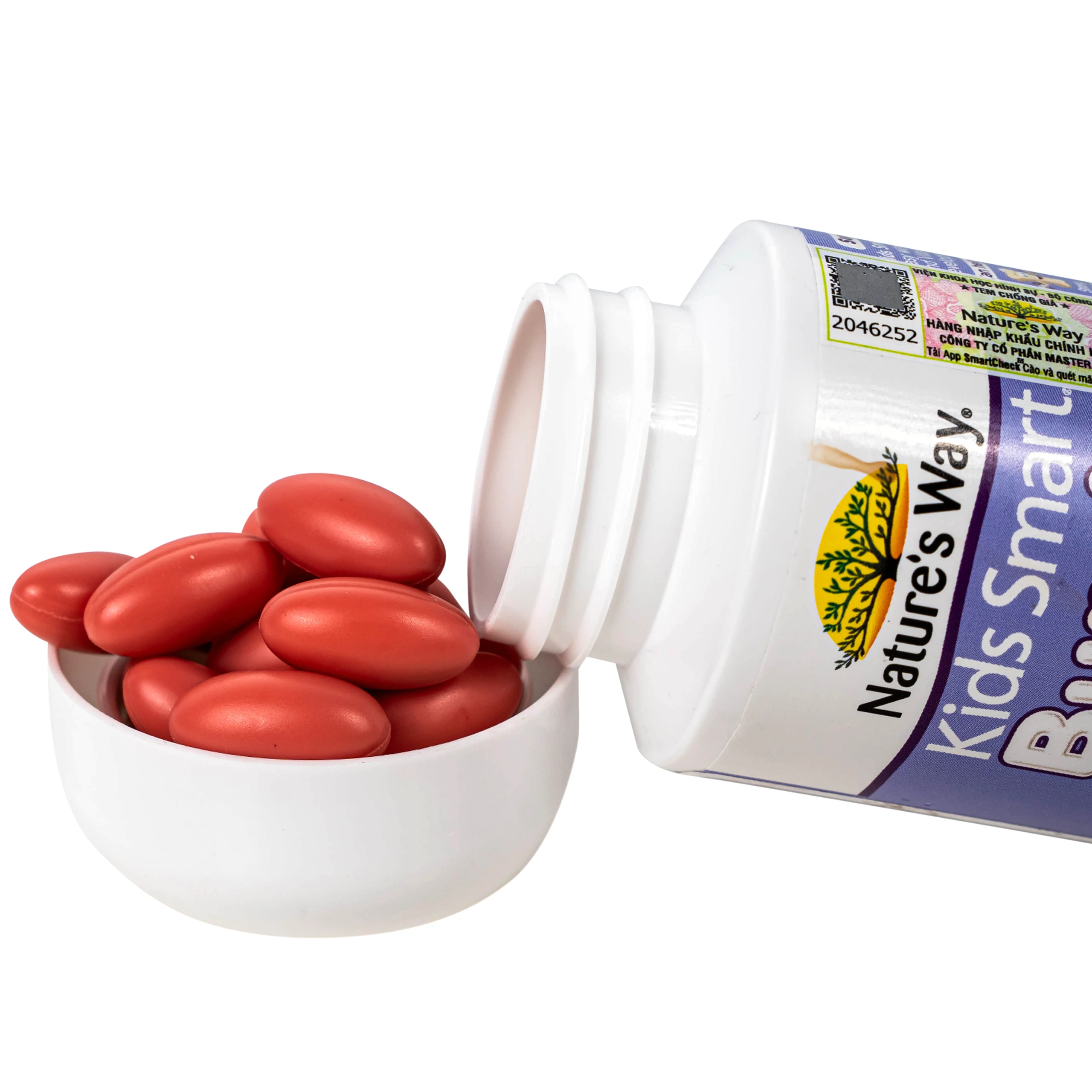 Viên uống bổ sung canxi và vitamin D3 giúp xương và răng chắc khỏe Nature's Way Kids Smart Bursts Calcium + Vitamin D3 (Hộp 50 viên)