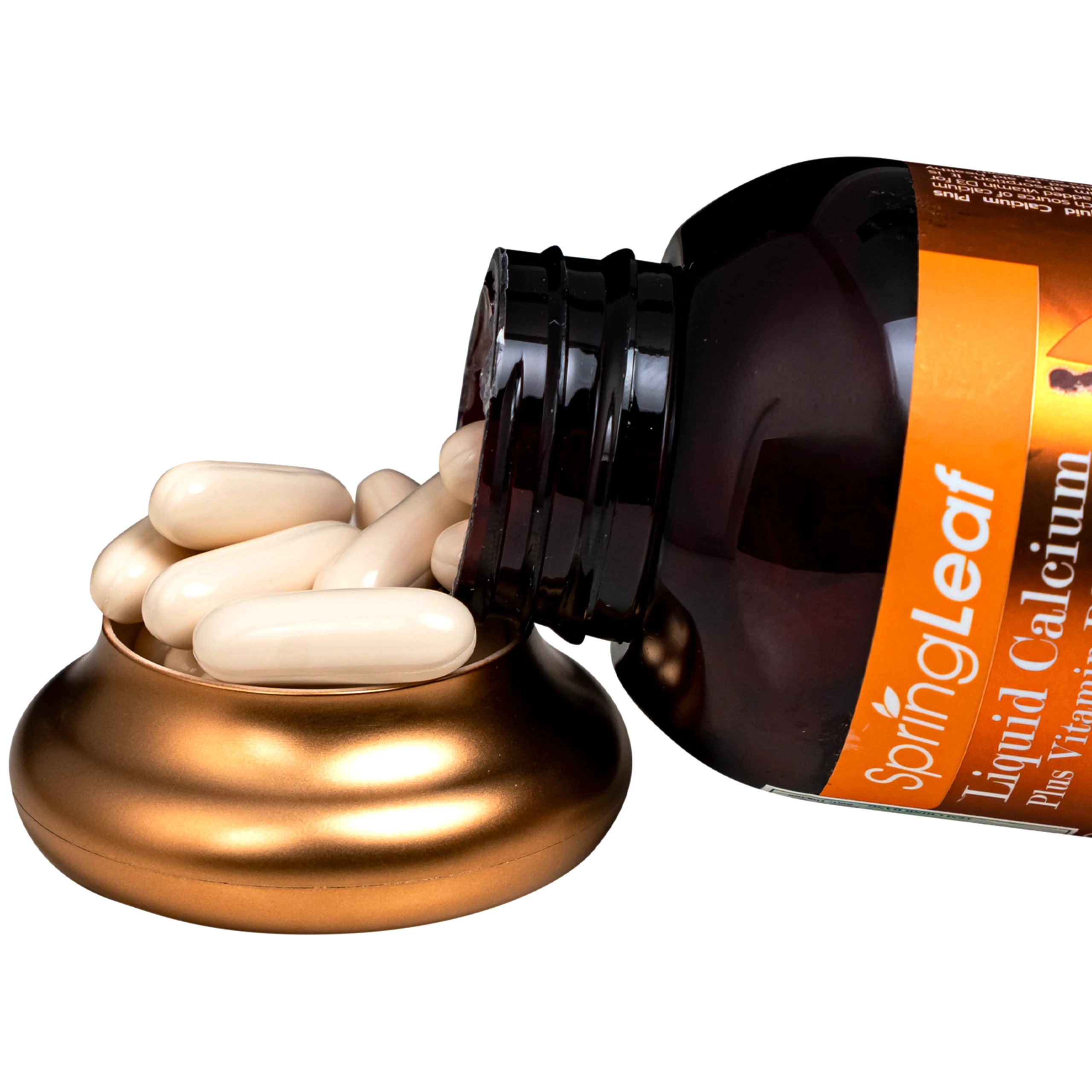 Viên uống bổ sung Canxi và Vitamin D3 giúp tăng cường hấp thu canxi, giúp xương chắc khoẻ Spring Leaf Liquid Calcium Plus Vitamin D3 (Lọ 60 viên) 4