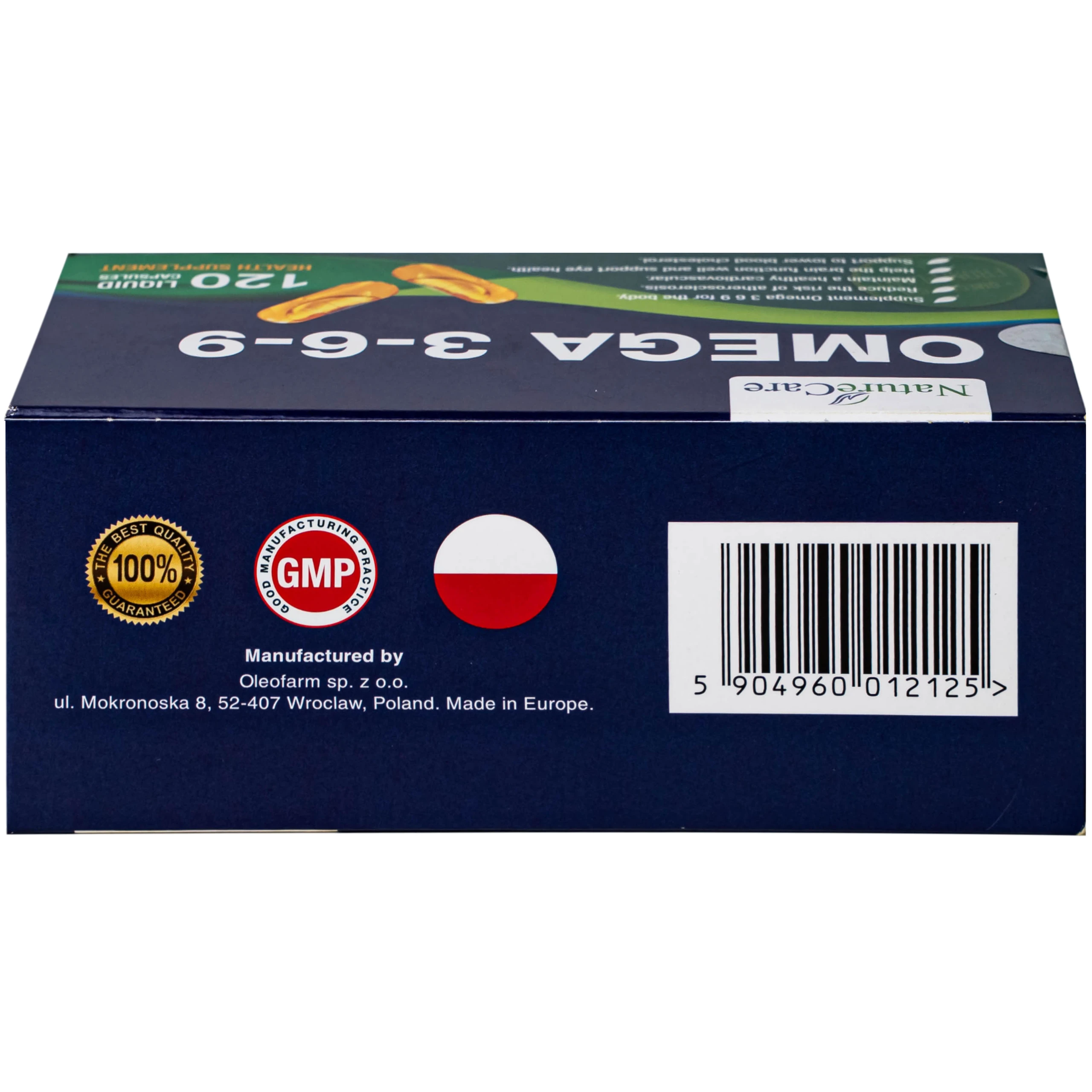 Viên uống bổ sung Omega 3-6-9, tốt cho tim mạch, não và mắt, giảm nguy cơ xơ vữa động mạch Omega 3-6-9 NatureCare (6 vỉ x 20 viên)