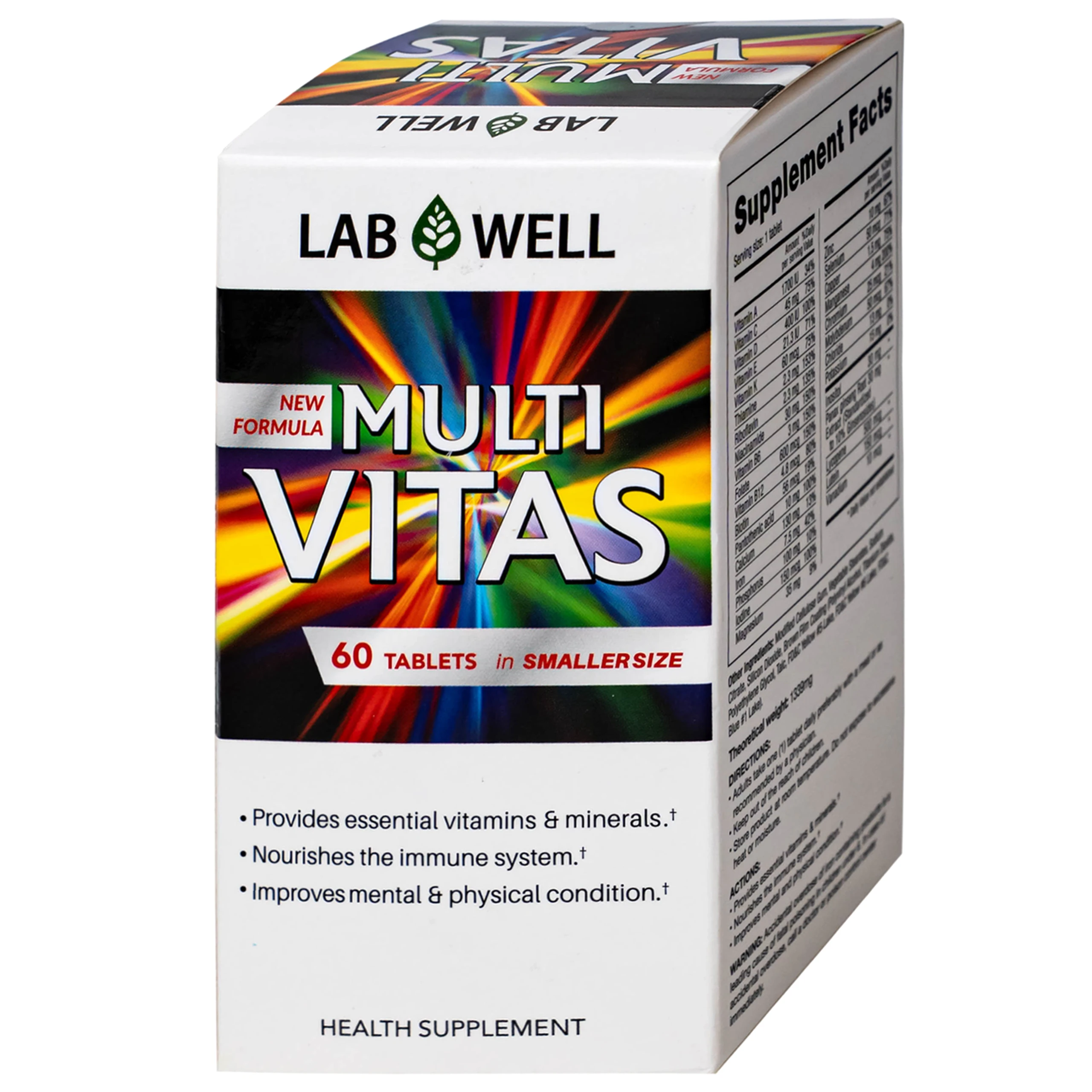 Viên uống bổ sung vitamin và khoáng chất cho cơ thể Multi Vitas Lab Well (60 viên)