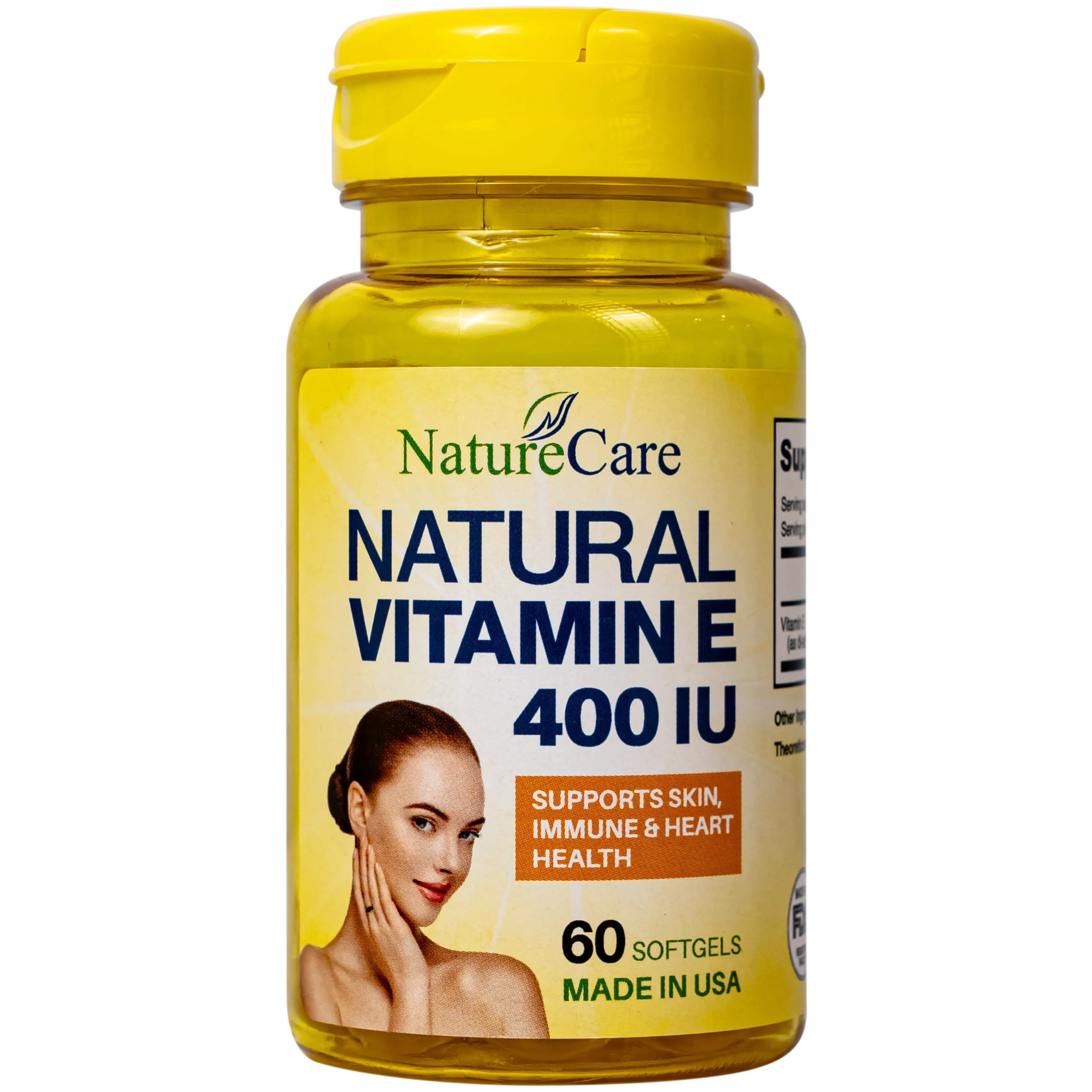 Viên uống giúp làm đẹp da, cải thiện sức khỏe da Natural Vitamin E 400 IU NatureCare (60 viên)