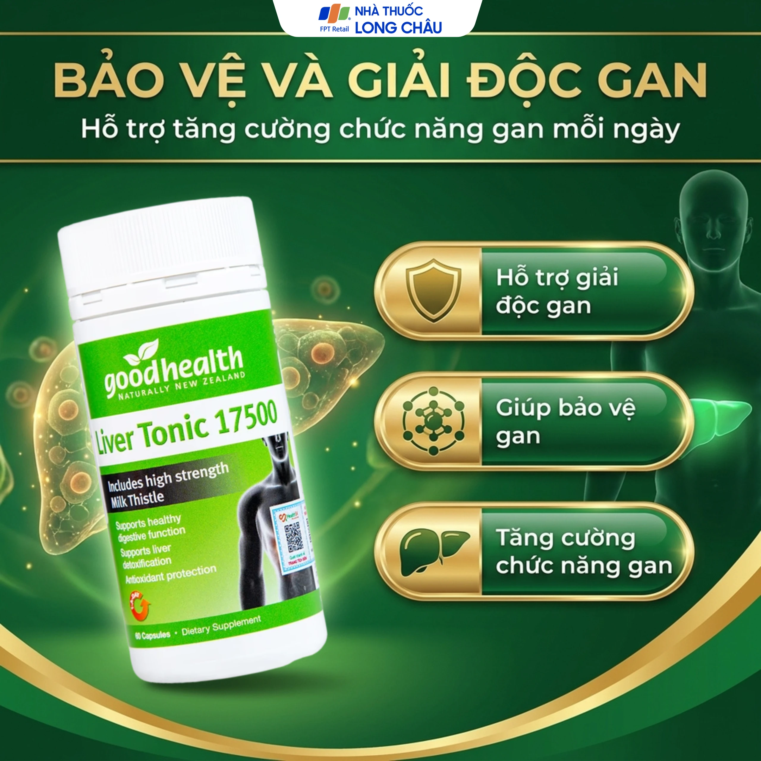 Viên uống hỗ trợ giải độc gan, bảo vệ gan Liver Tonic 17500 GoodHealth (60 viên) 4
