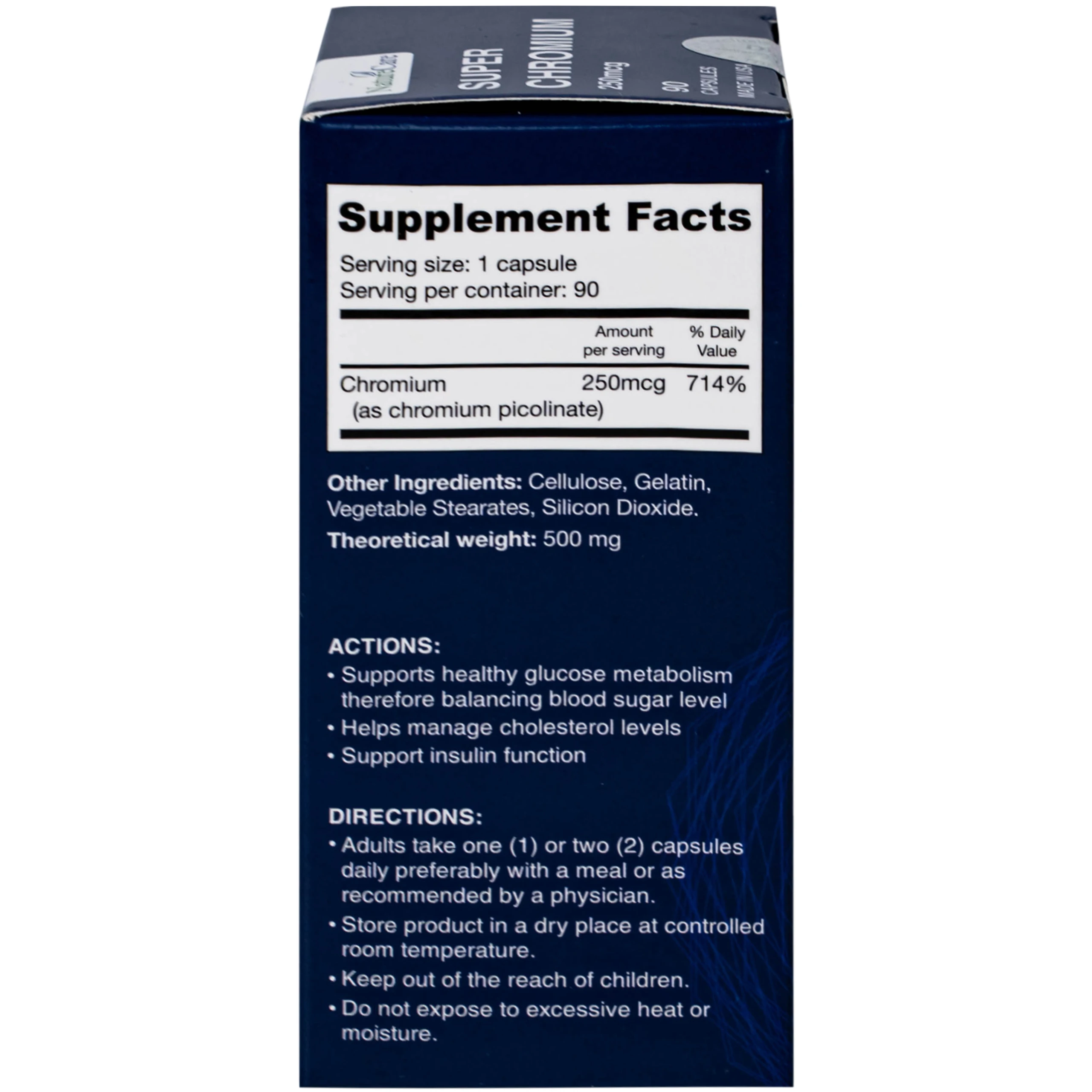 Viên uống giúp cân bằng đường huyết, giảm cholesterol Super Chromium 250mcg NatureCare (90 viên)