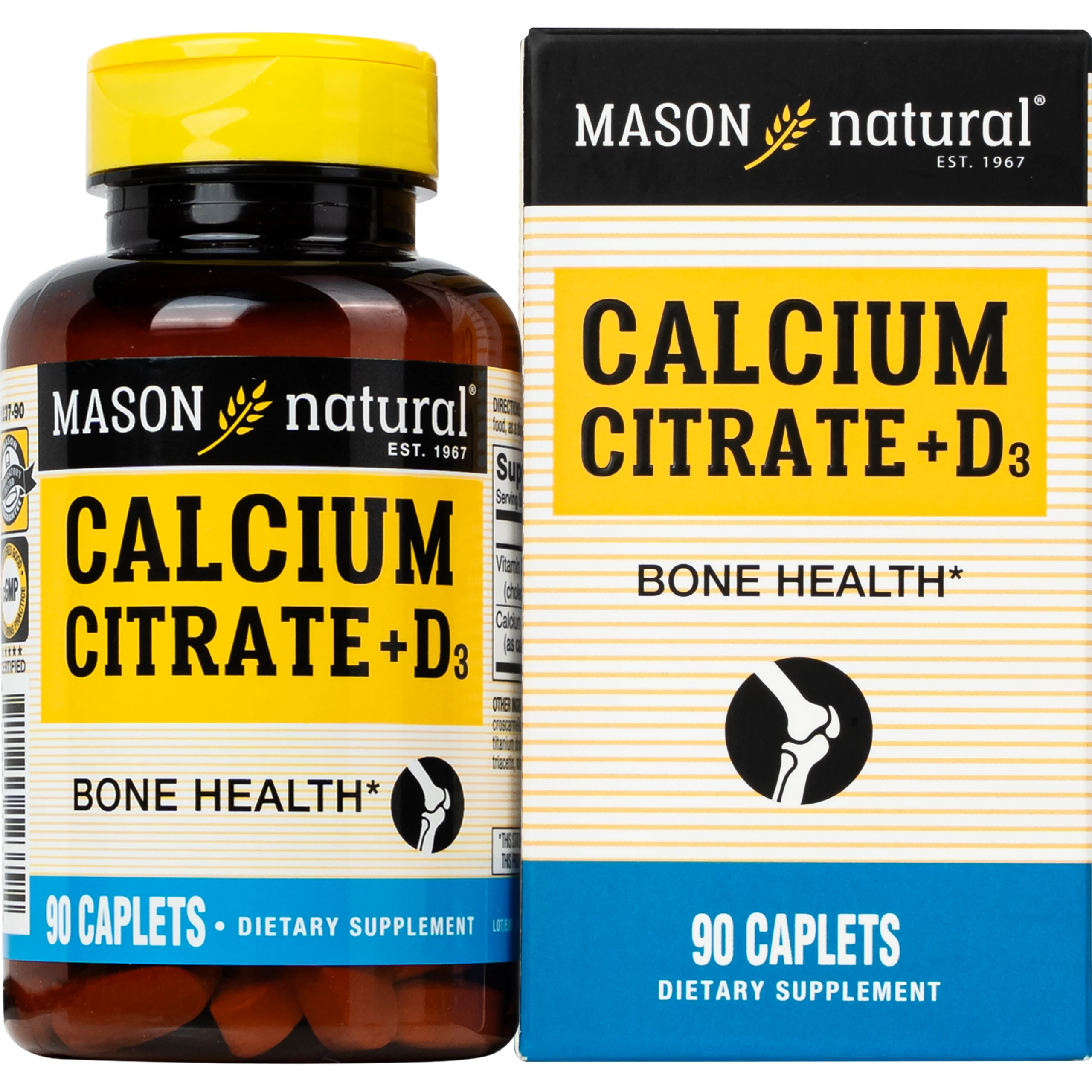 Viên uống giúp xương chắc khỏe Mason Natural Calcium Citrate + D3 (90 viên) 1