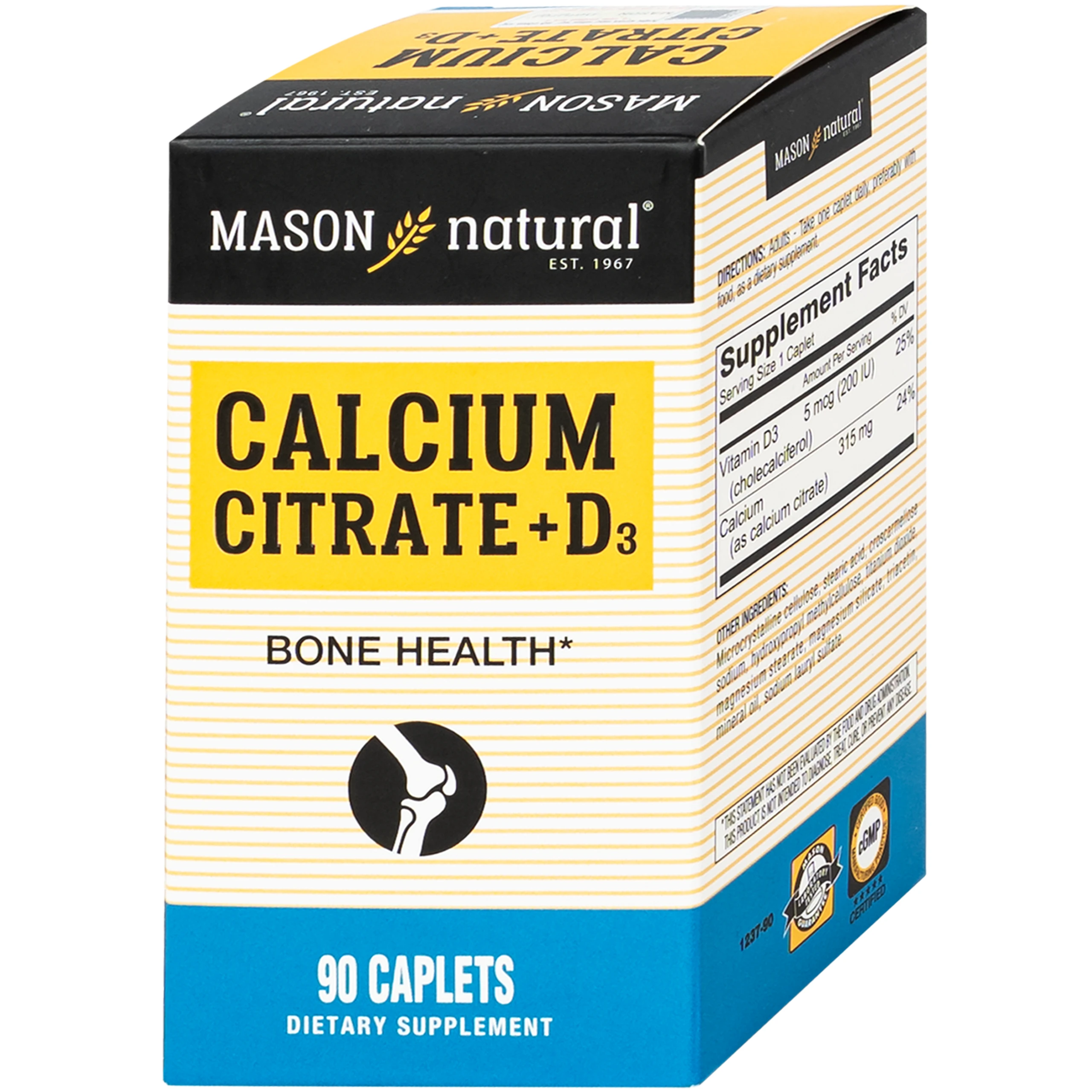 Viên uống giúp xương chắc khỏe Mason Natural Calcium Citrate + D3 (90 viên) 2