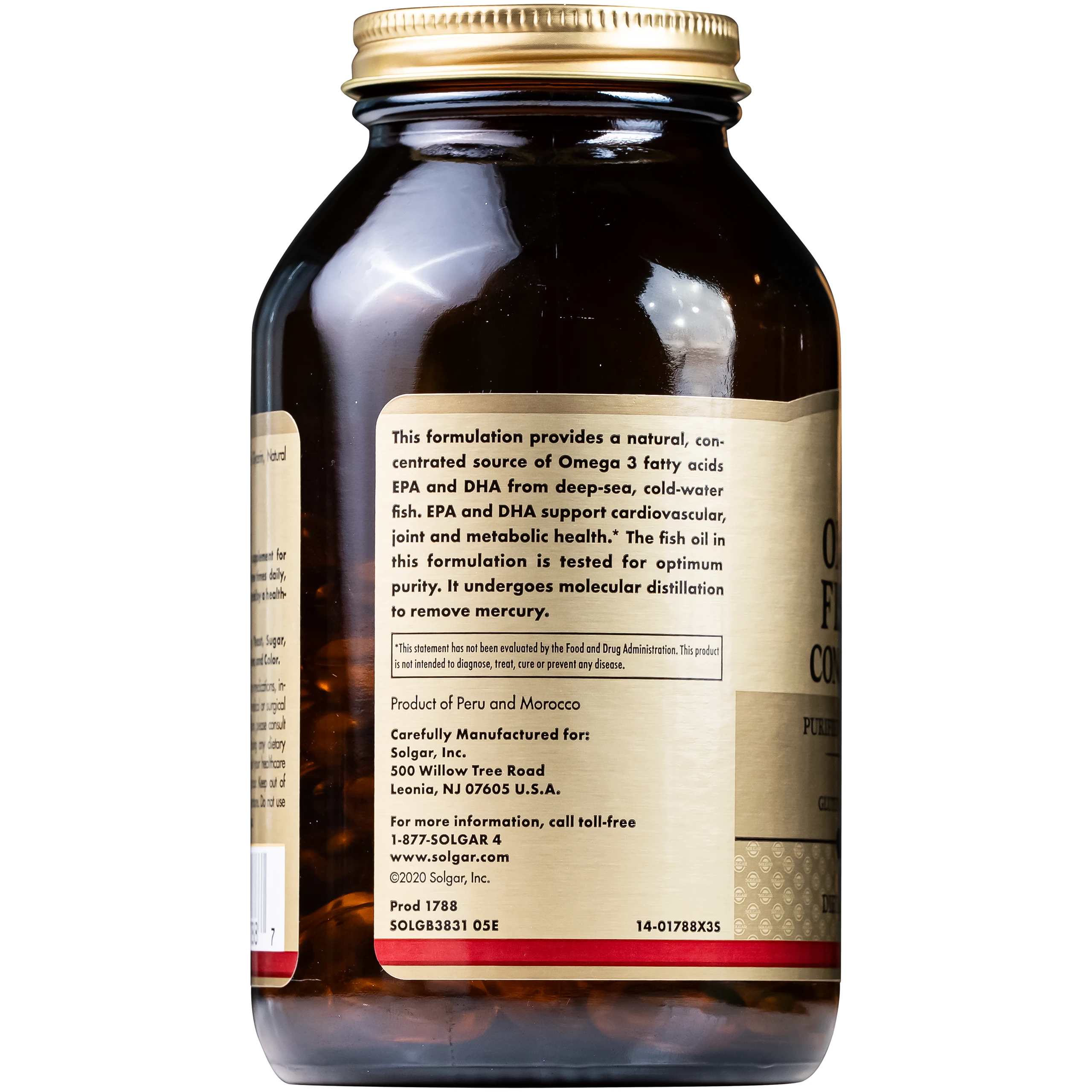 Viên uống hỗ trợ bổ sung dưỡng chất cho não bộ Omega 3 Fish Oil Concentrate Solgar (120 viên) 3