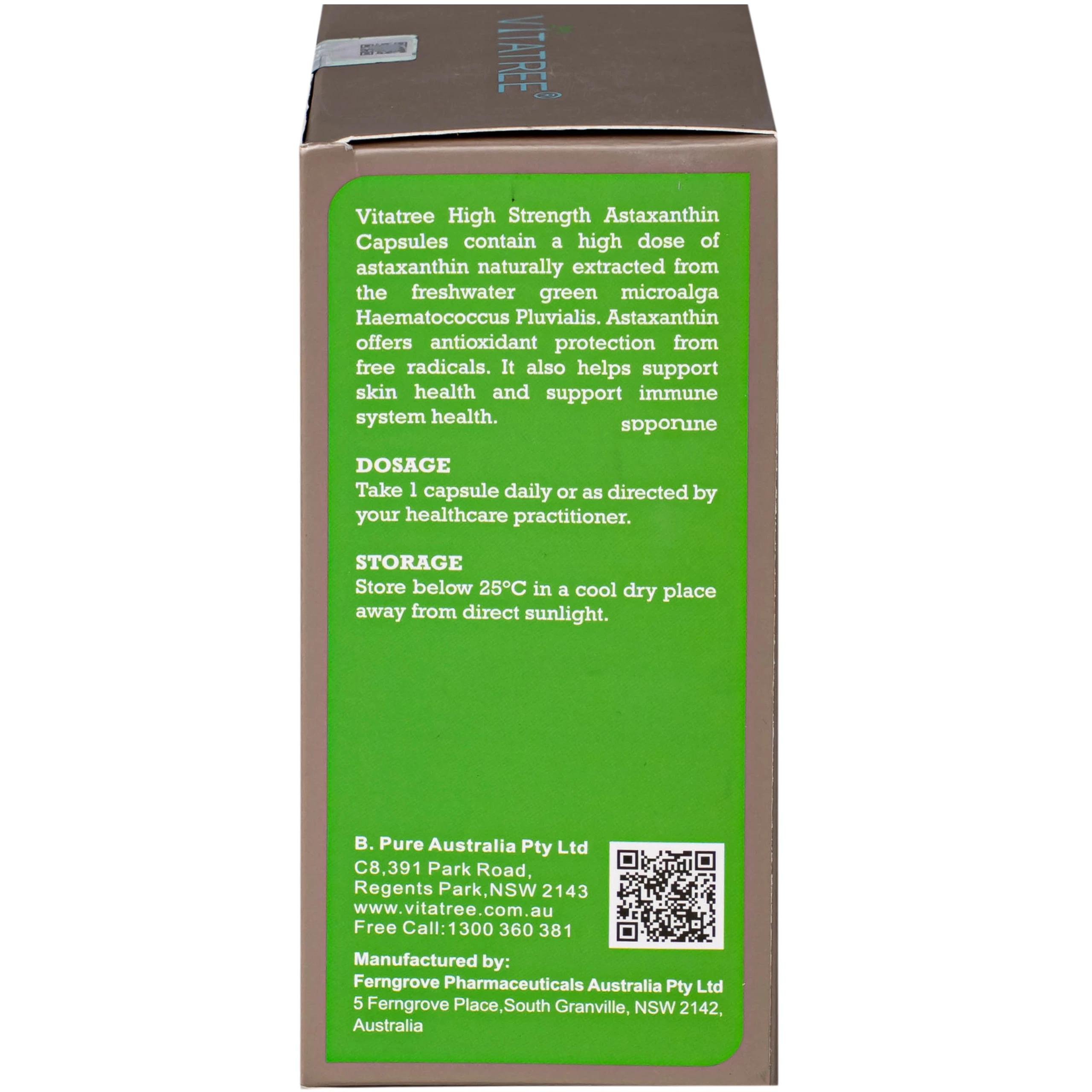 Viên uống hỗ trợ chống oxy hoá, hỗ trợ sức khoẻ da, tăng cường sức đề kháng Vitatree High Strength Astaxanthin (Hộp 60 viên) 5