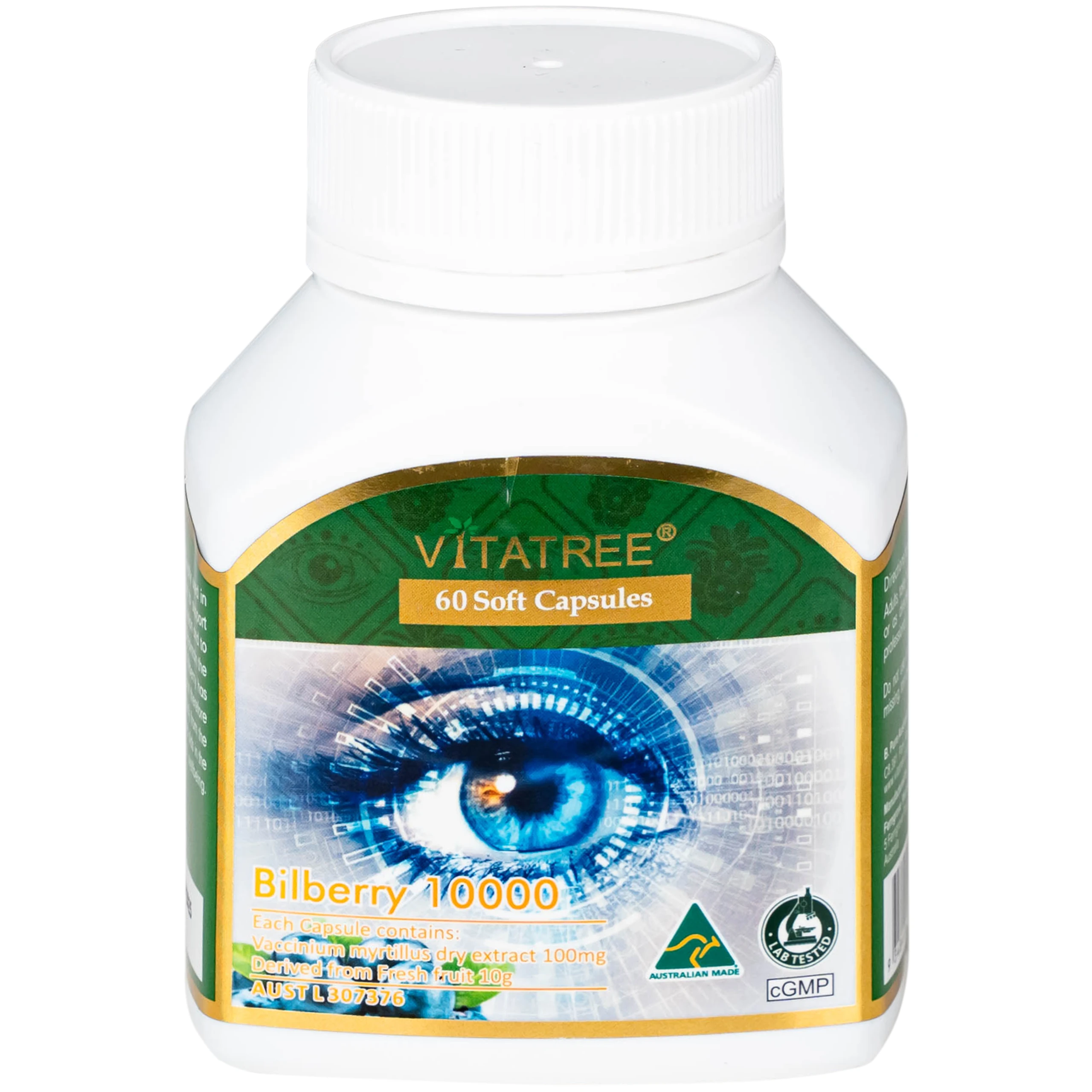 Viên uống hỗ trợ duy trì sức khoẻ của mắt và tăng cường thị lực Vitatree Bilberry 10000 (Hộp 60 viên) 5