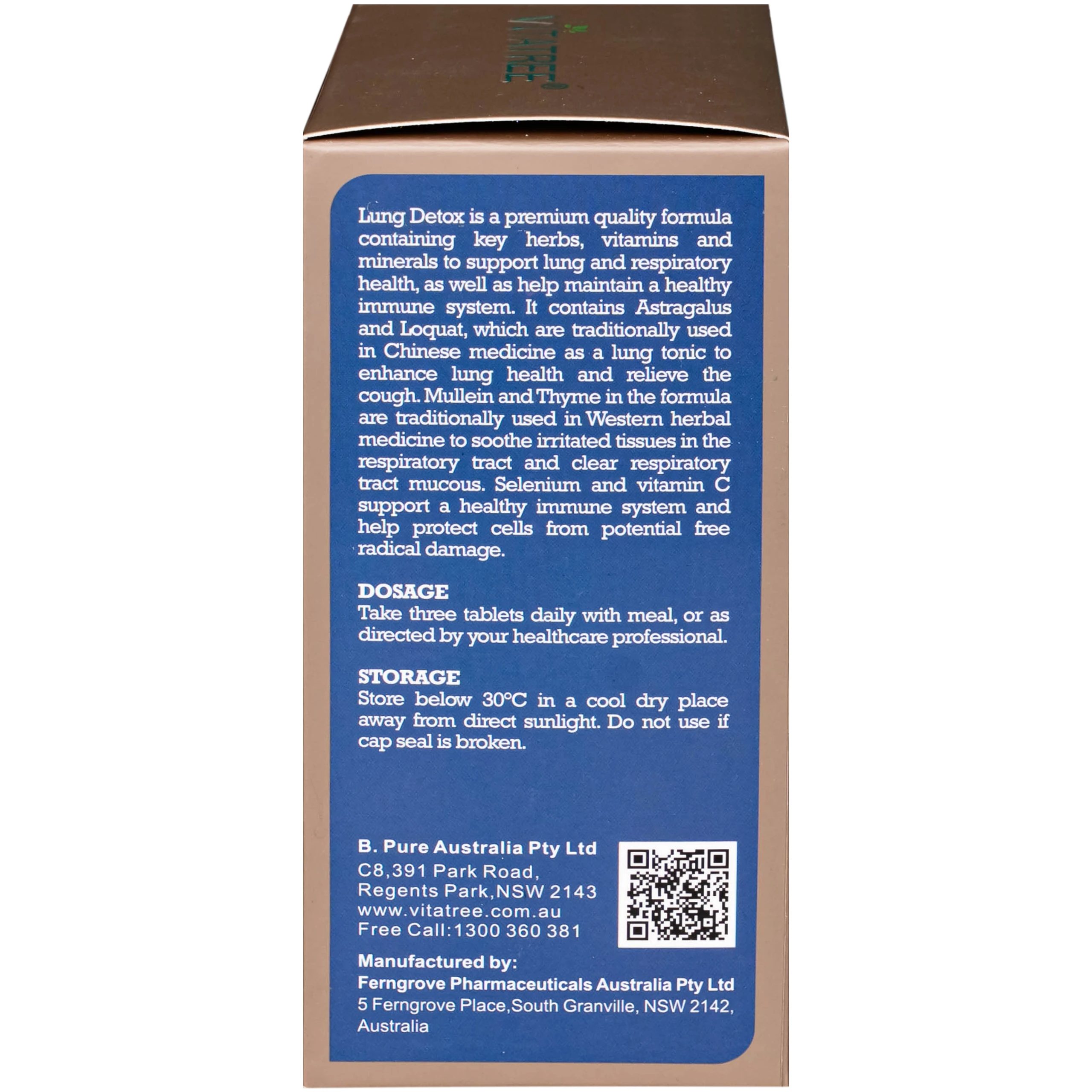 Viên uống hỗ trợ giảm ho, tăng cường sức đề kháng Vitatree Lung Detox (Hộp 60 viên) 4