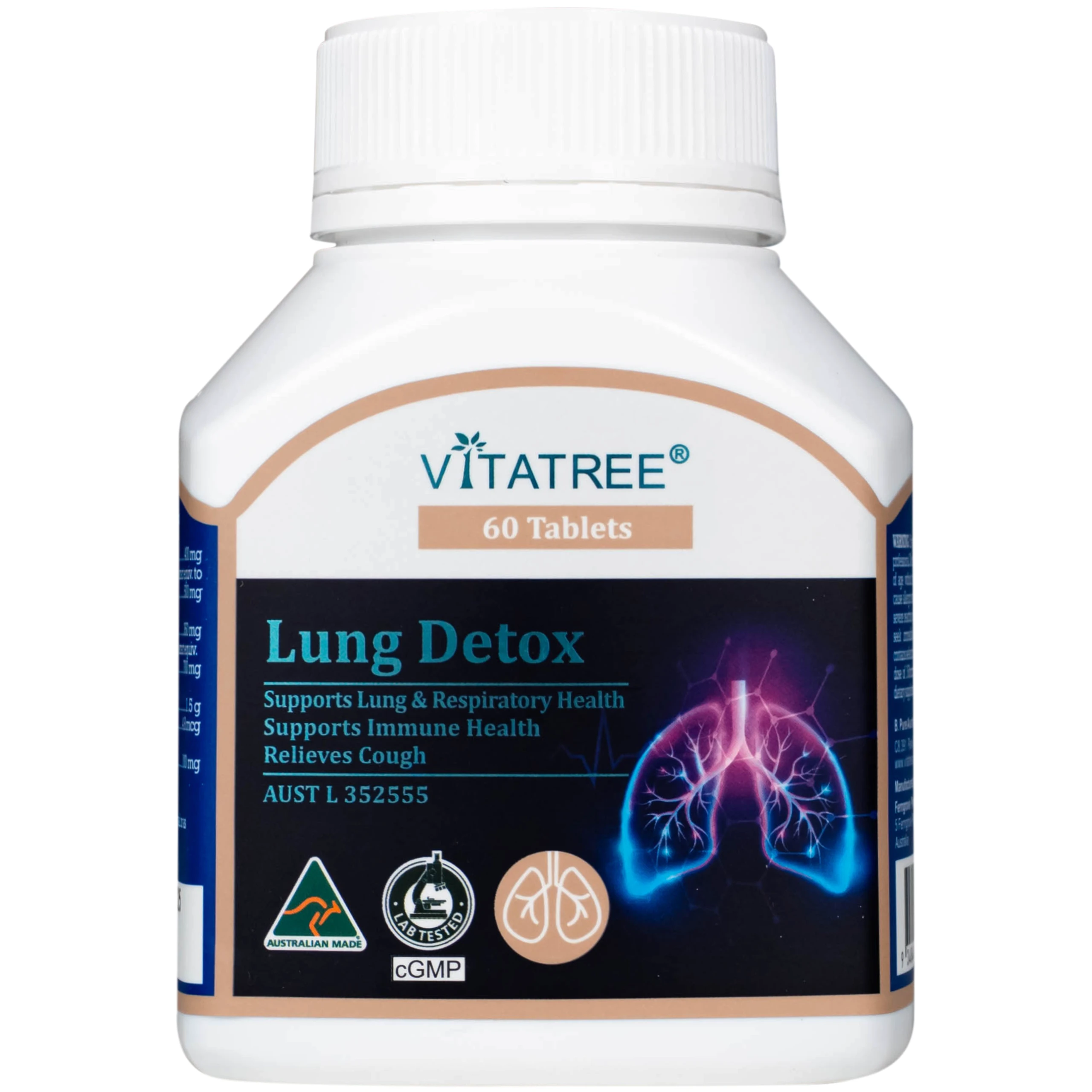 Viên uống hỗ trợ giảm ho, tăng cường sức đề kháng Vitatree Lung Detox (Hộp 60 viên) 6