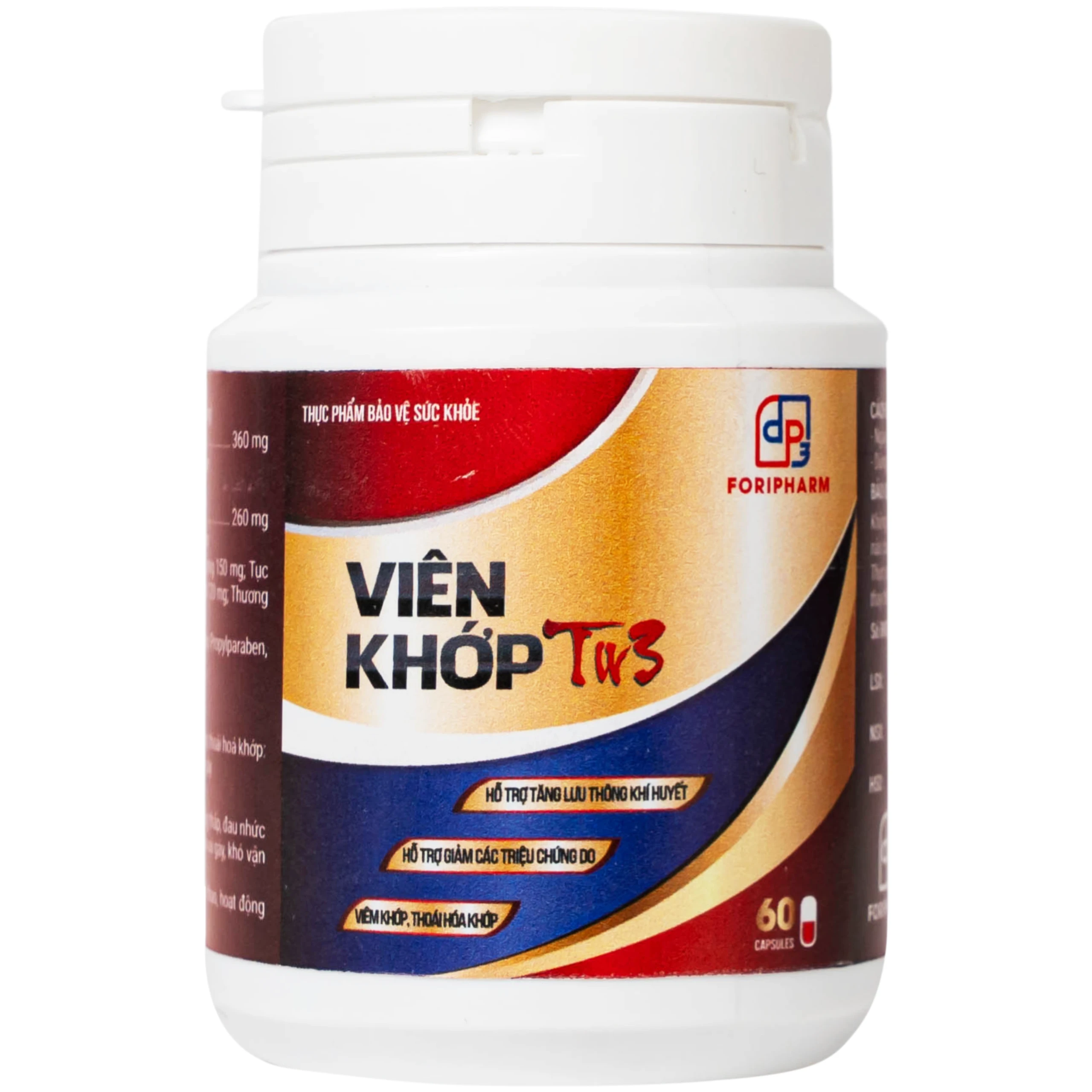 Viên uống hỗ trợ tăng lưu thông khí huyết, giảm triệu chứng do viêm khớp, thoái hoá khớp viên khớp Tw3 Foripharm (Hộp 60 viên) 7