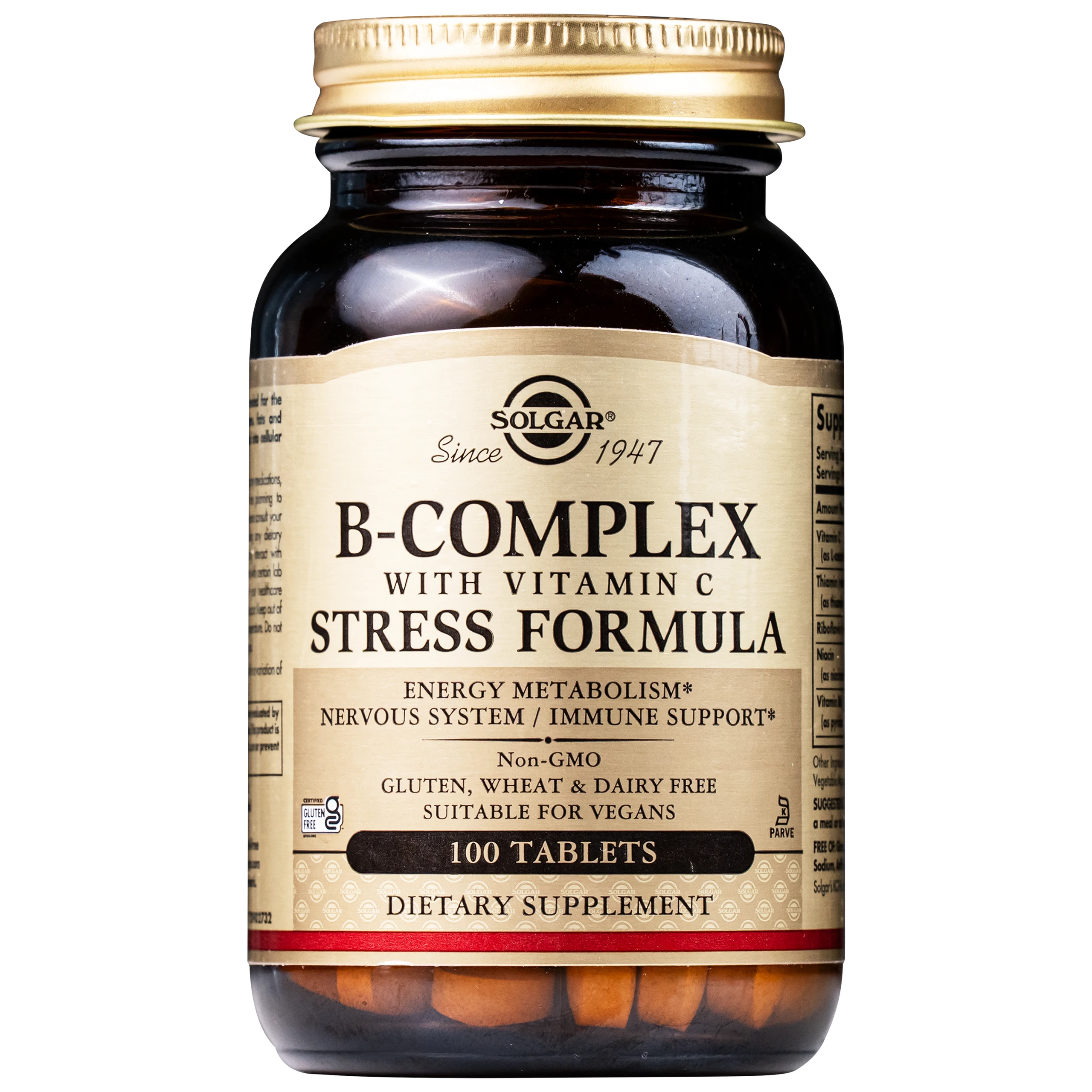 Viên uống hỗ trợ tăng cường hoạt động của não B-Complex with Vitamin C Stress Formula Solgar (100 viên) 1