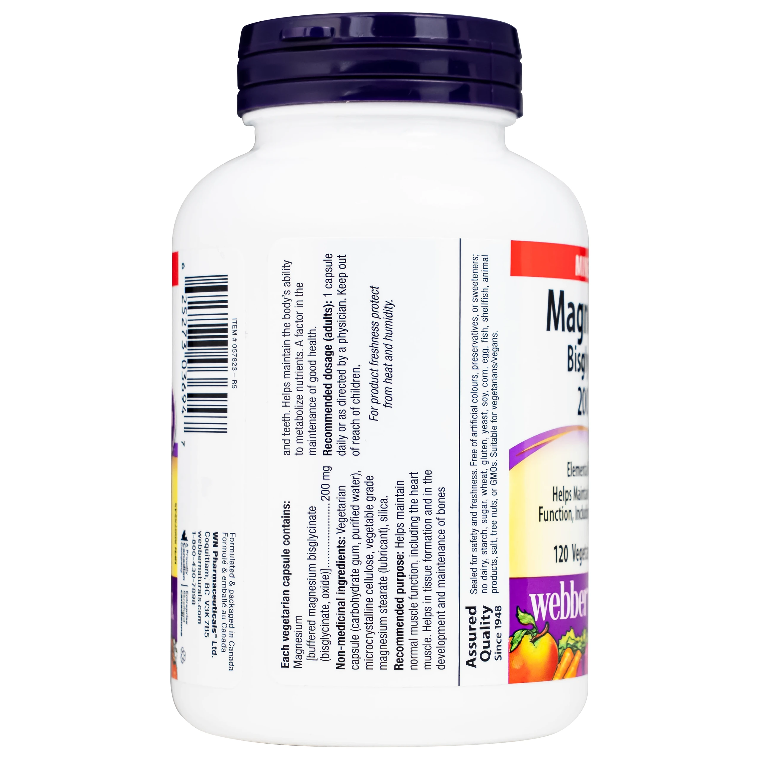 Viên uống hỗ trợ xương răng chắc khỏe Magnesium Bisglycinate Webber Naturals (120 viên) 5
