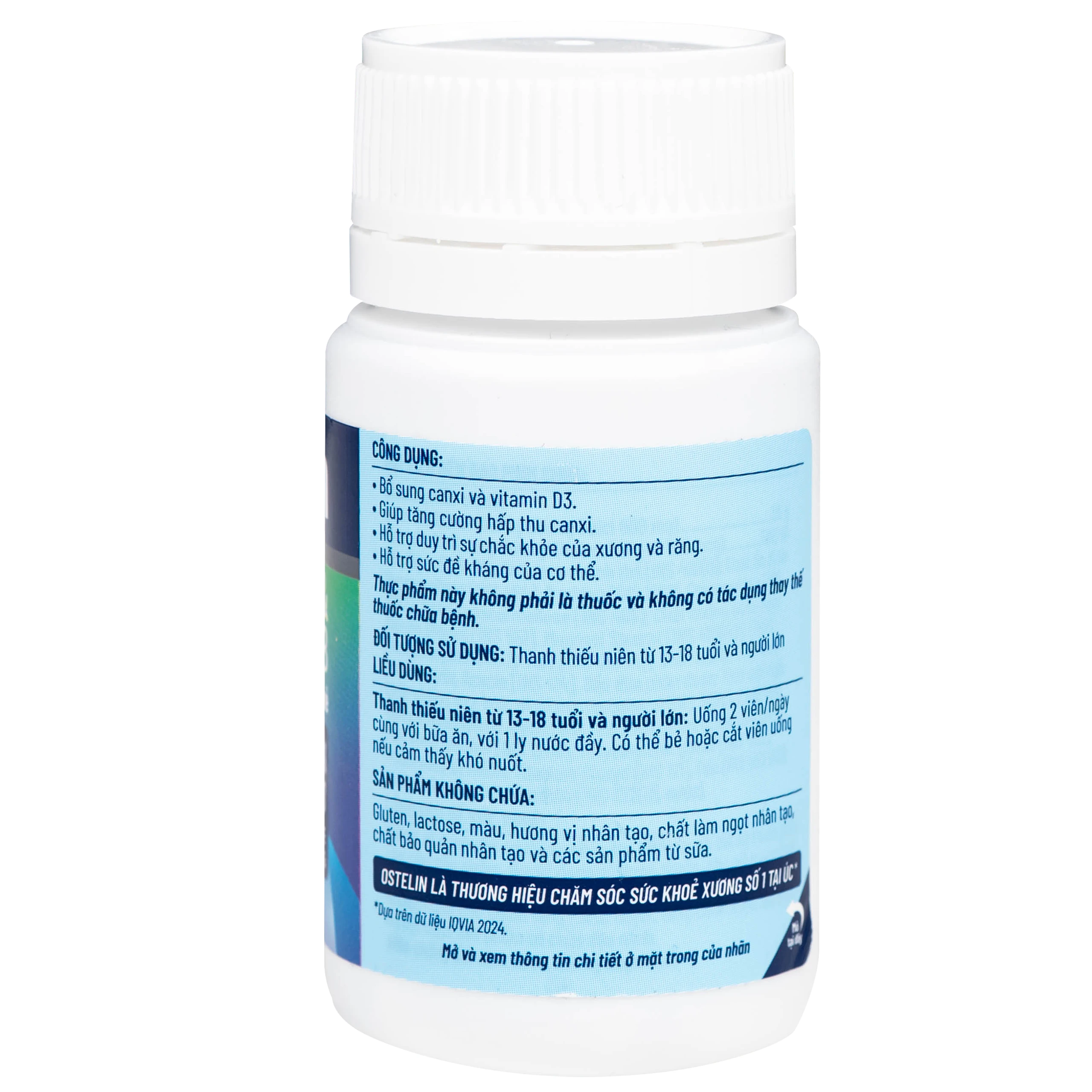 Viên uống Ostelin Calcium & Vitamin D3 Sanofi giúp tăng hấp thụ canxi, duy trì xương và răng chắc khỏe (30 viên) 4