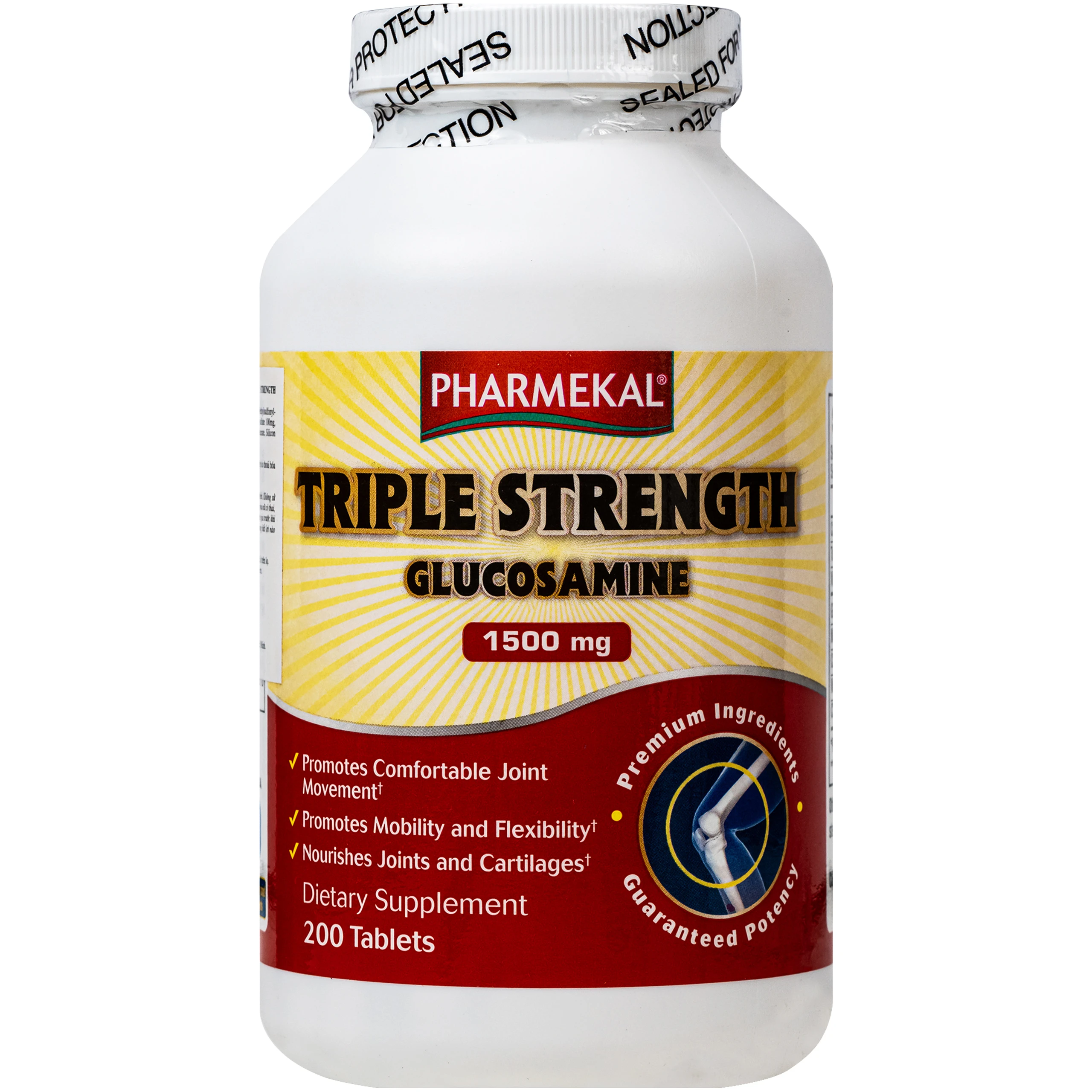 Viên uống hỗ trợ khớp, bổ sung dưỡng chất cho khớp Triple Strength Glucosamine 1500mg Pharmekal (200 viên) 1