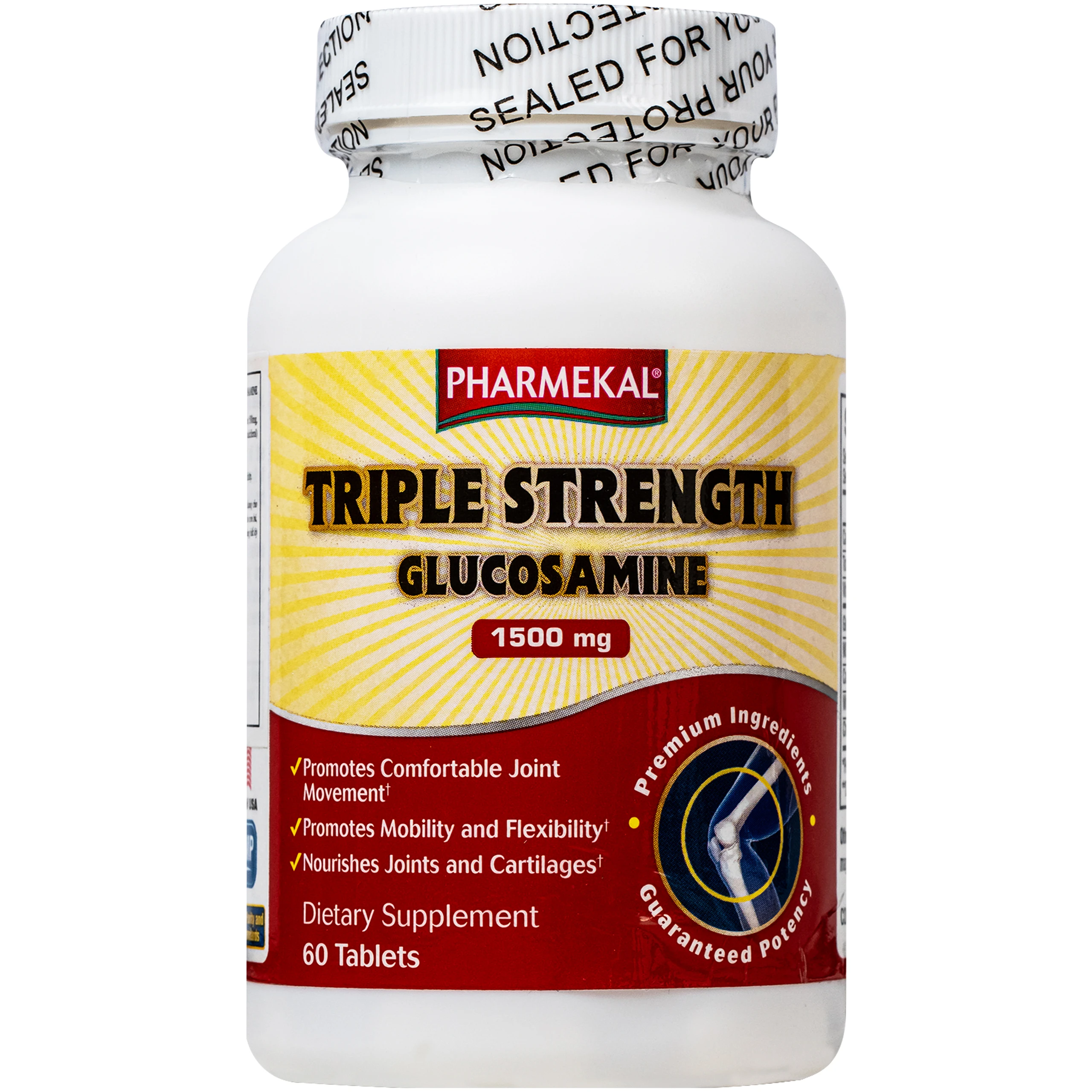 Viên uống bổ sung dưỡng chất cho khớp Triple Strength Glucosamine 1500mg Pharmekal (60 viên) 1