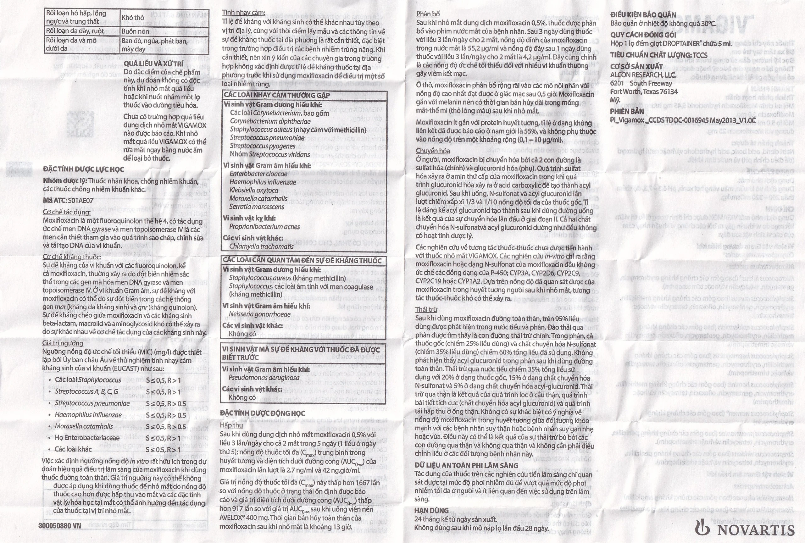 Thuốc nhỏ mắt Vigamox Alcon điều trị viêm kết mạc (5ml)