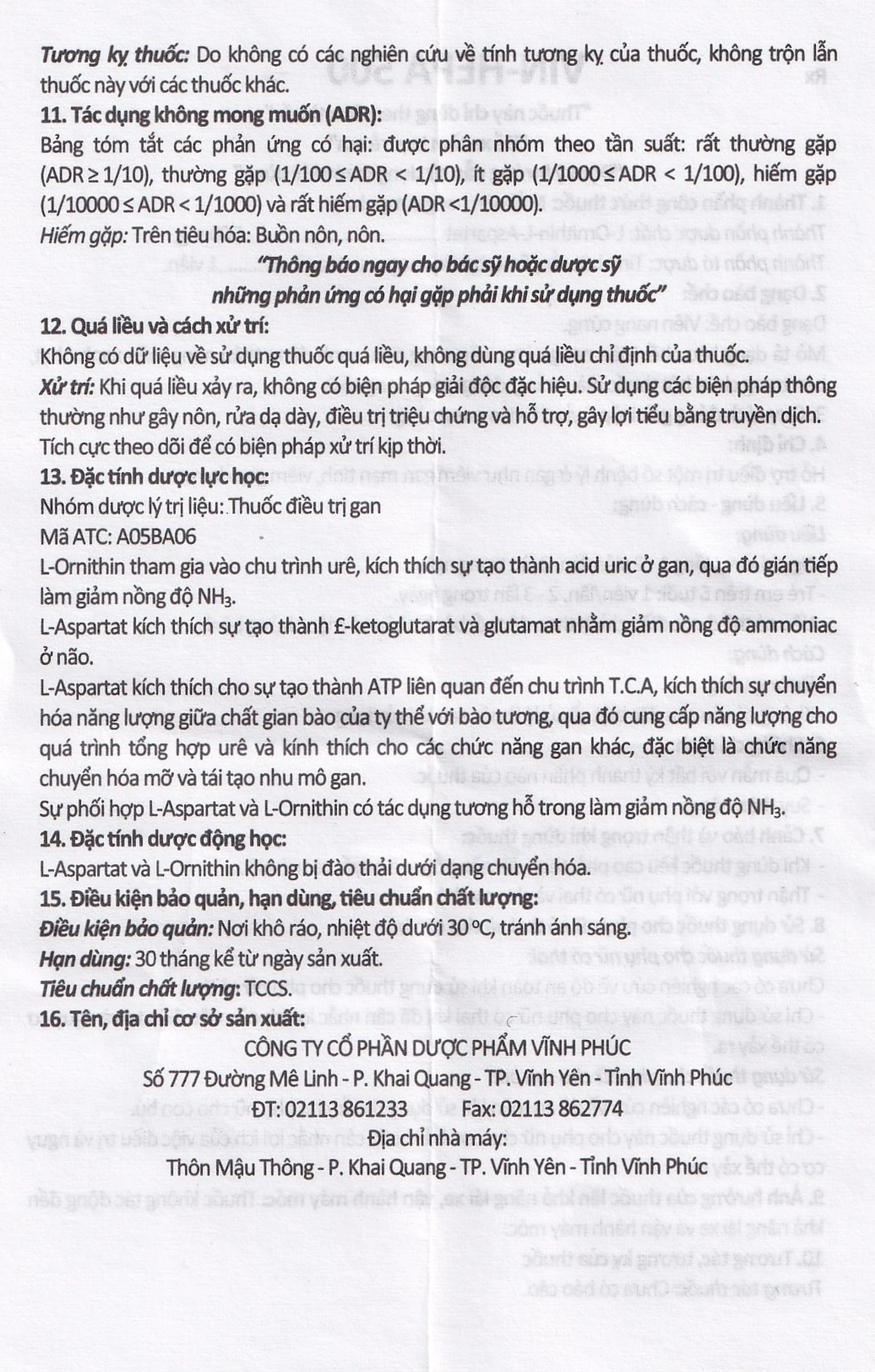 Thuốc Vin-Hepa 500 Vinphaco điều trị các bệnh lý ở gan (6 vỉ x 10 viên)