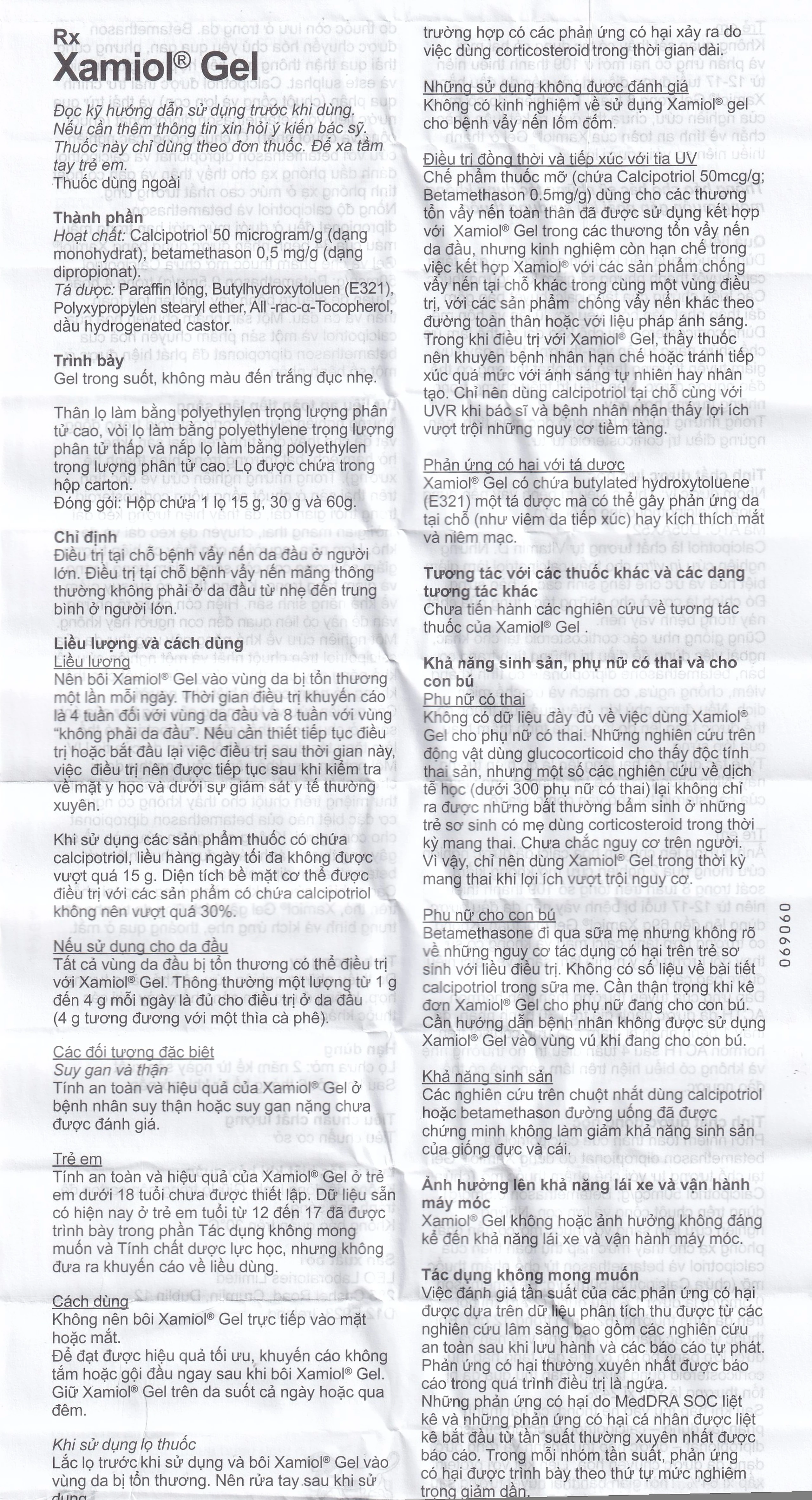 Gel Xamiol LEO điều trị tại chỗ bệnh vẩy nến da đầu (15g)