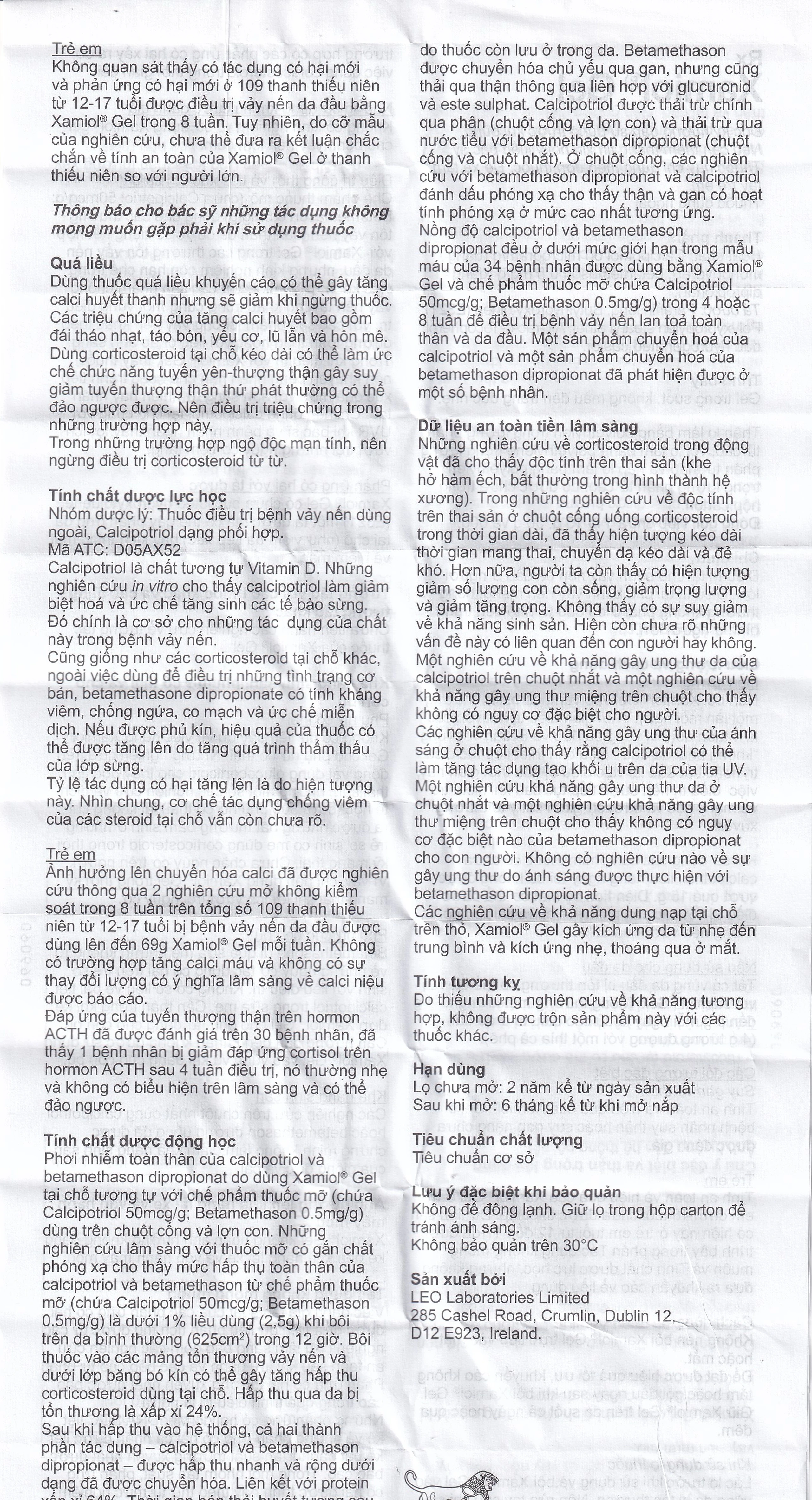 Gel Xamiol LEO điều trị tại chỗ bệnh vẩy nến da đầu (15g)