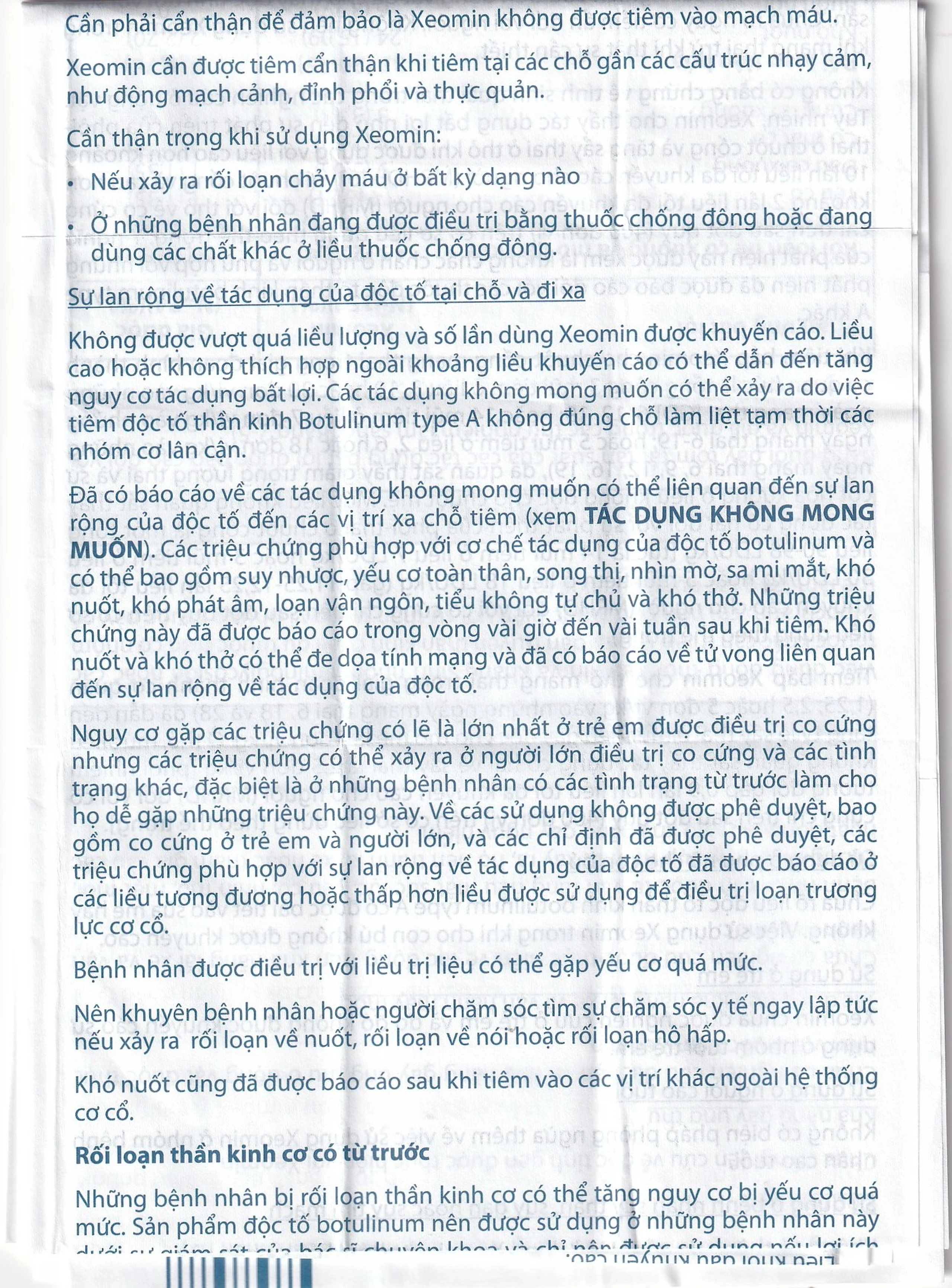 Thuốc Xeomin 100 Units Merz điều trị loạn trương lực cơ cổ, co thắt mi, co cứng sau đột quỵ chi trên