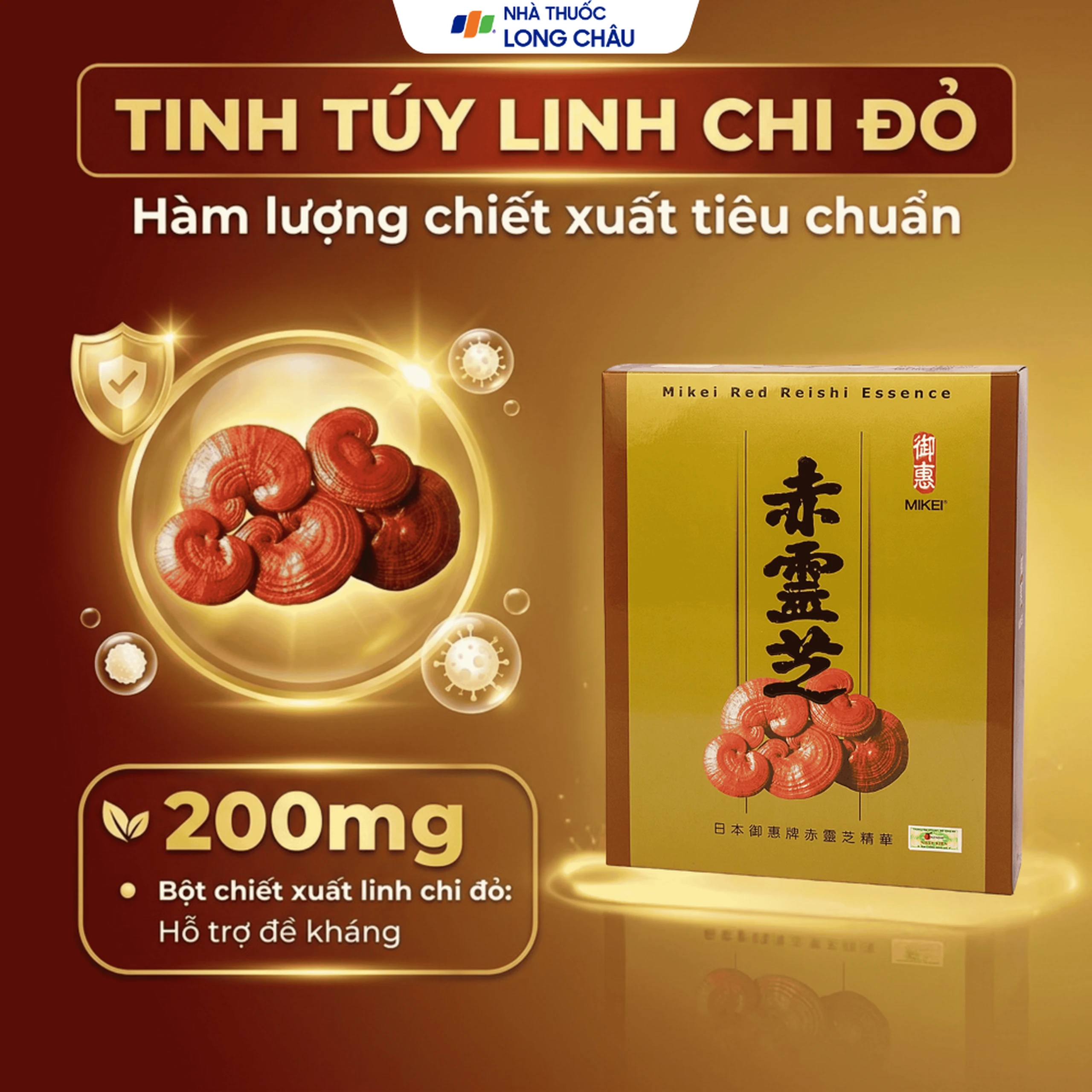 Viên nang Xích Linh Chi Mikei tăng cường hệ miễn dịch, hạn chế quá trình lão hóa, bảo vệ gan (6 vỉ x 10 viên) 2