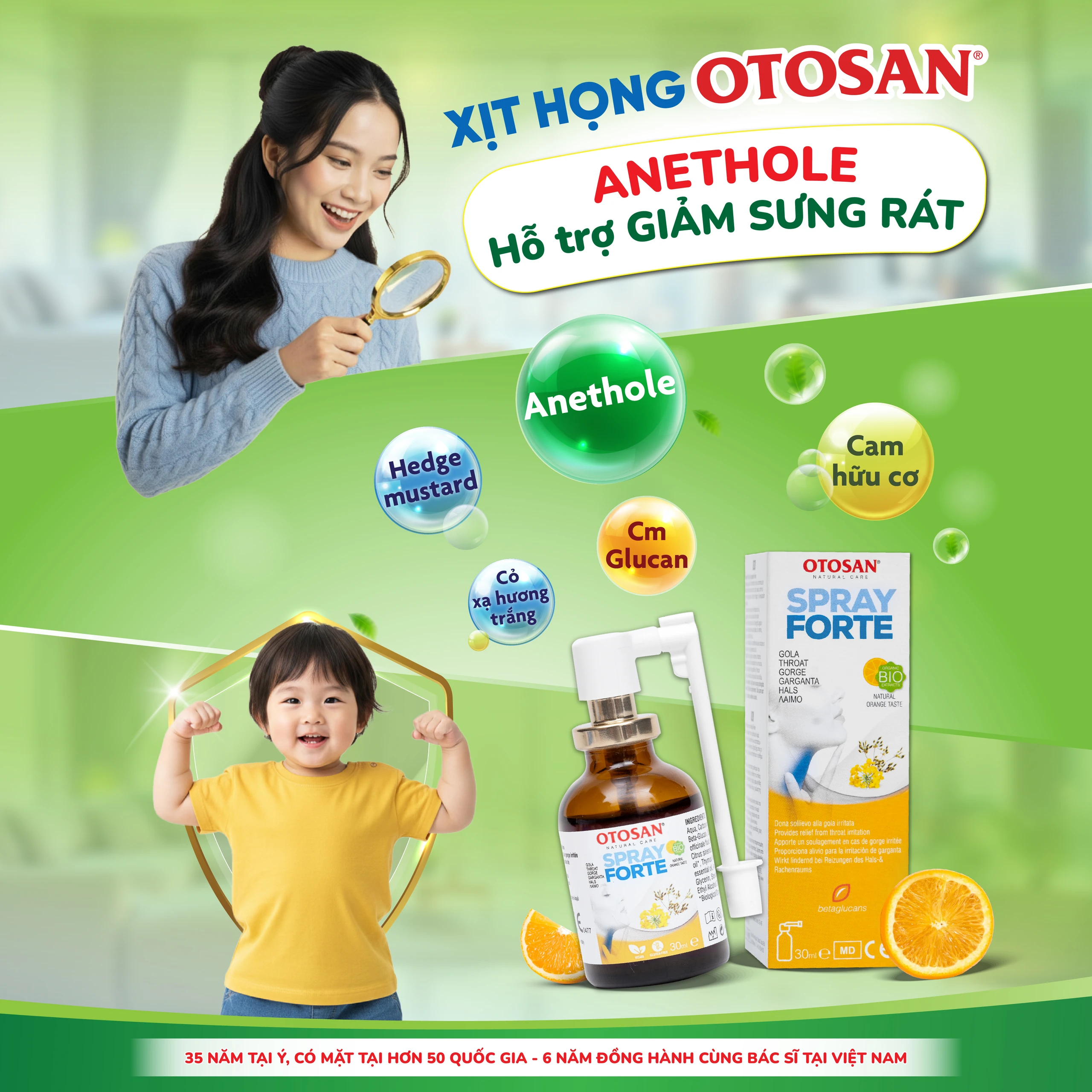 Xịt họng Otosan Forte 30ml hỗ trợ giảm viêm họng cấp tính, viêm hô hấp, giảm đau rát họng 5
