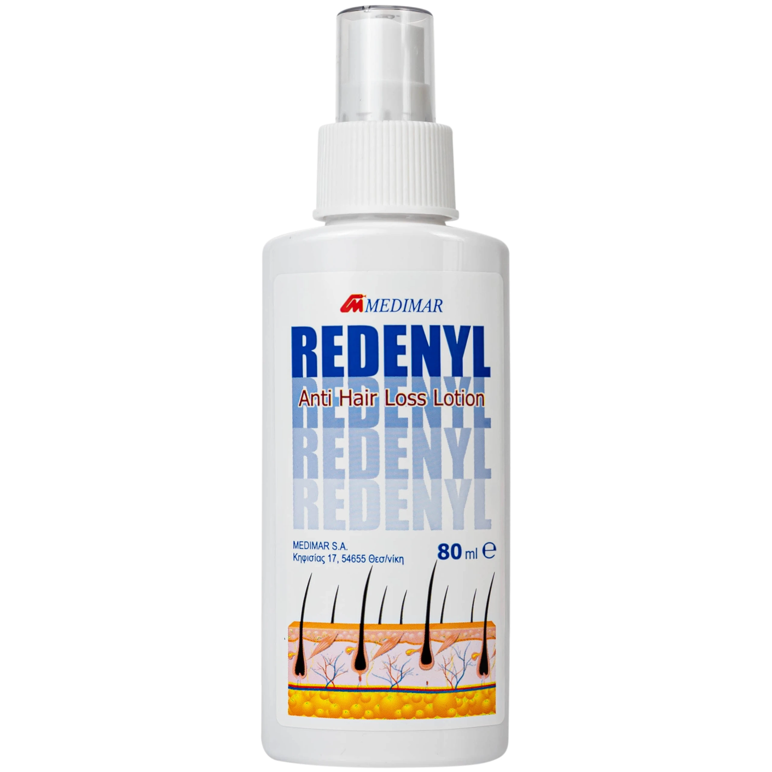 Xịt mọc tóc, ngăn ngừa rụng tóc Redenyl Lotion Medimar 80ml