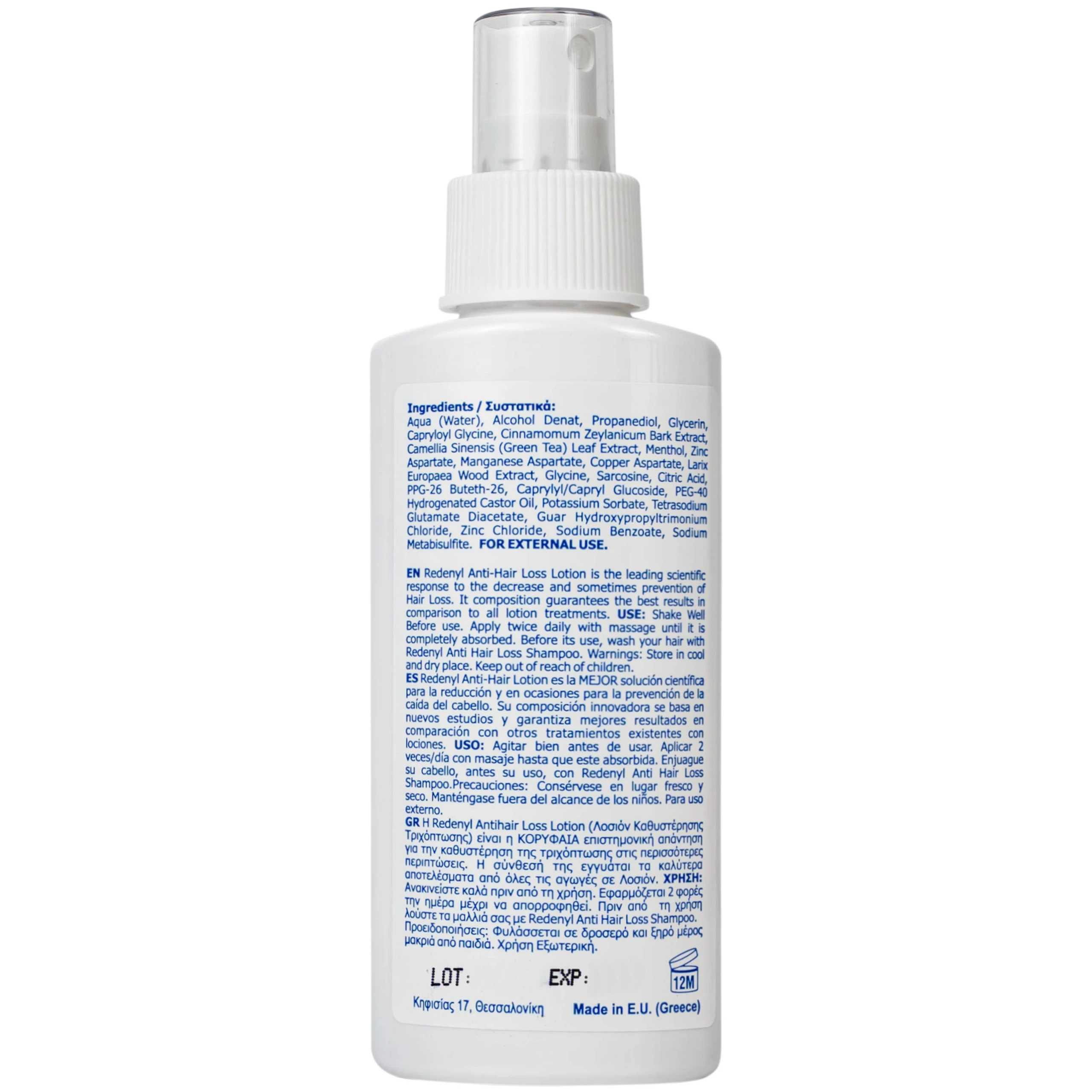 Xịt mọc tóc, ngăn ngừa rụng tóc Redenyl Lotion Medimar 80ml