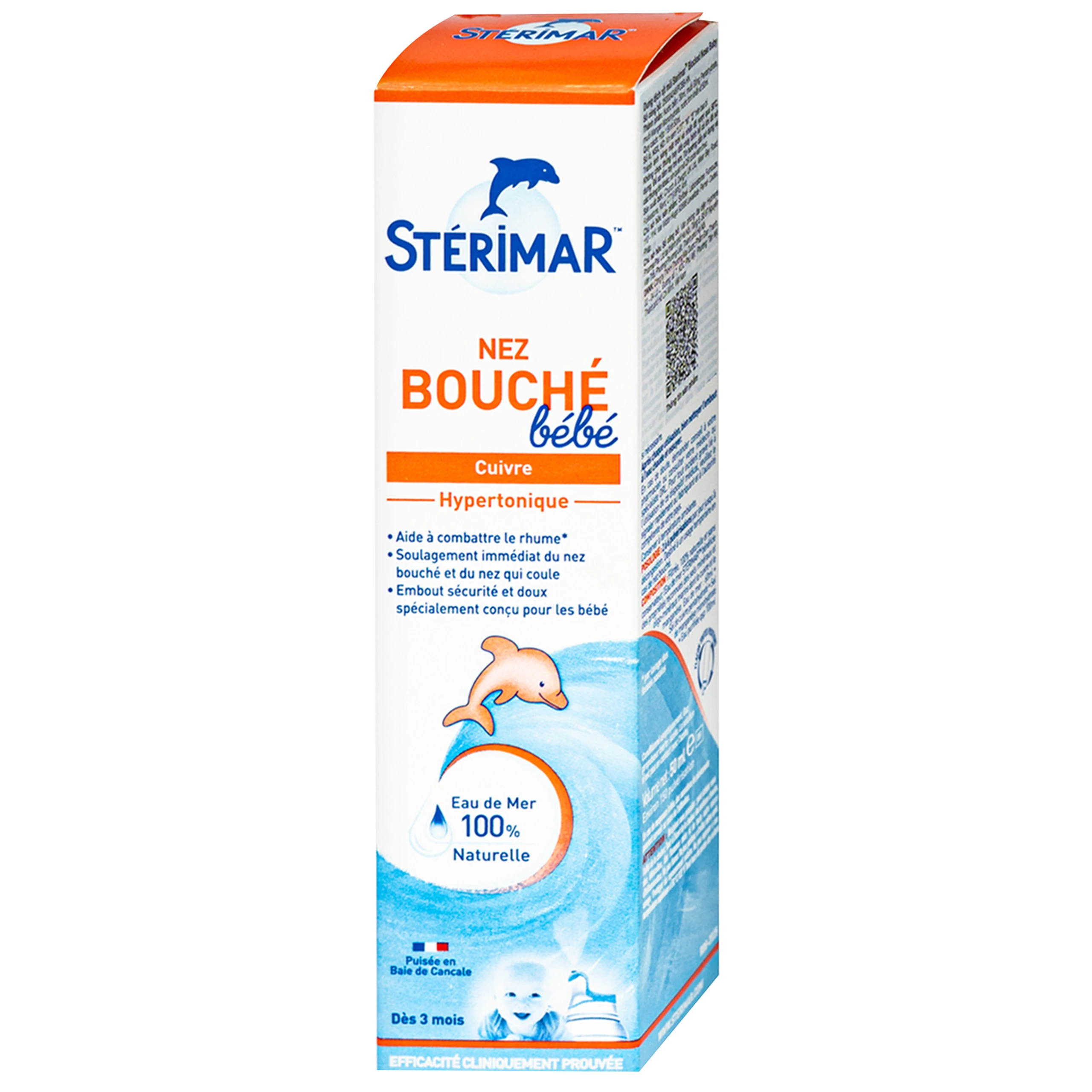 Xịt mũi trẻ em Sterimar Blocked Nose Baby (Mẫu mới) - Hỗ trợ giảm viêm mũi, nghẹt mũi cho trẻ từ 3 tháng đến 3 tuổi (50ml) 2