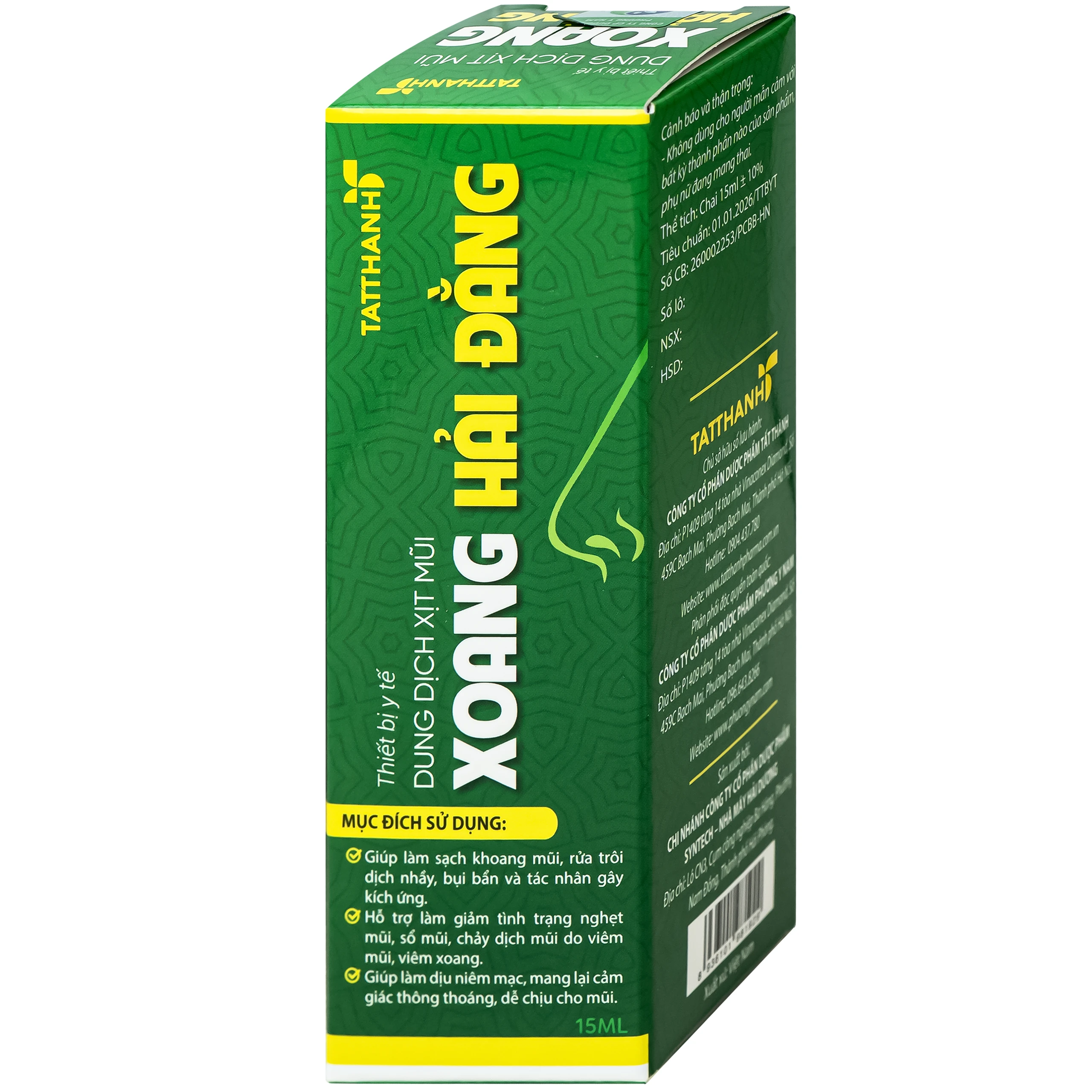 Xịt mũi xoang Hải Đằng giúp ngăn ngừa và giảm viêm xoang, viêm mũi dị ứng (15ml ) 6