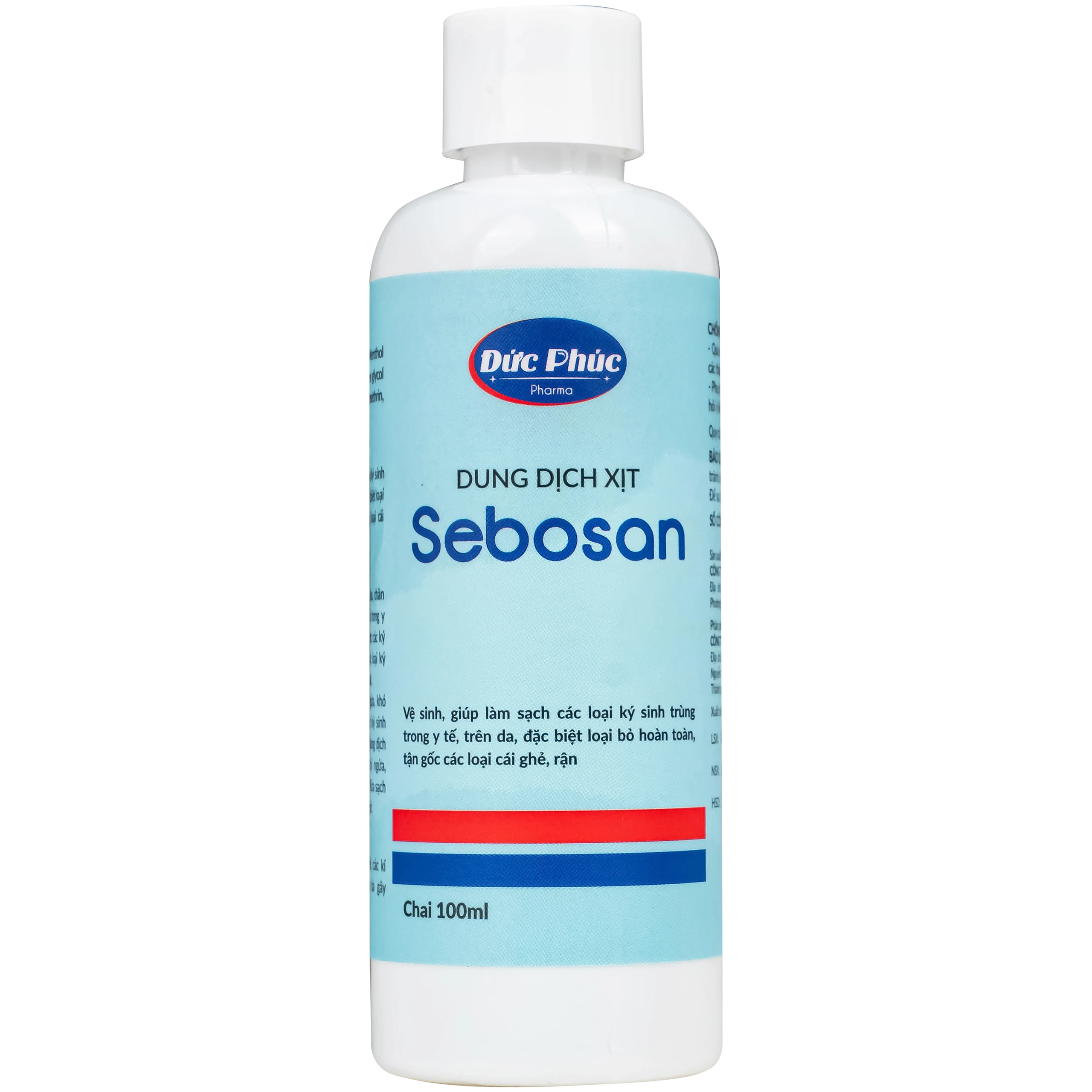 Xịt ngoài da làm sạch ký sinh trùng 100ml Sebosan Đức Phúc  2