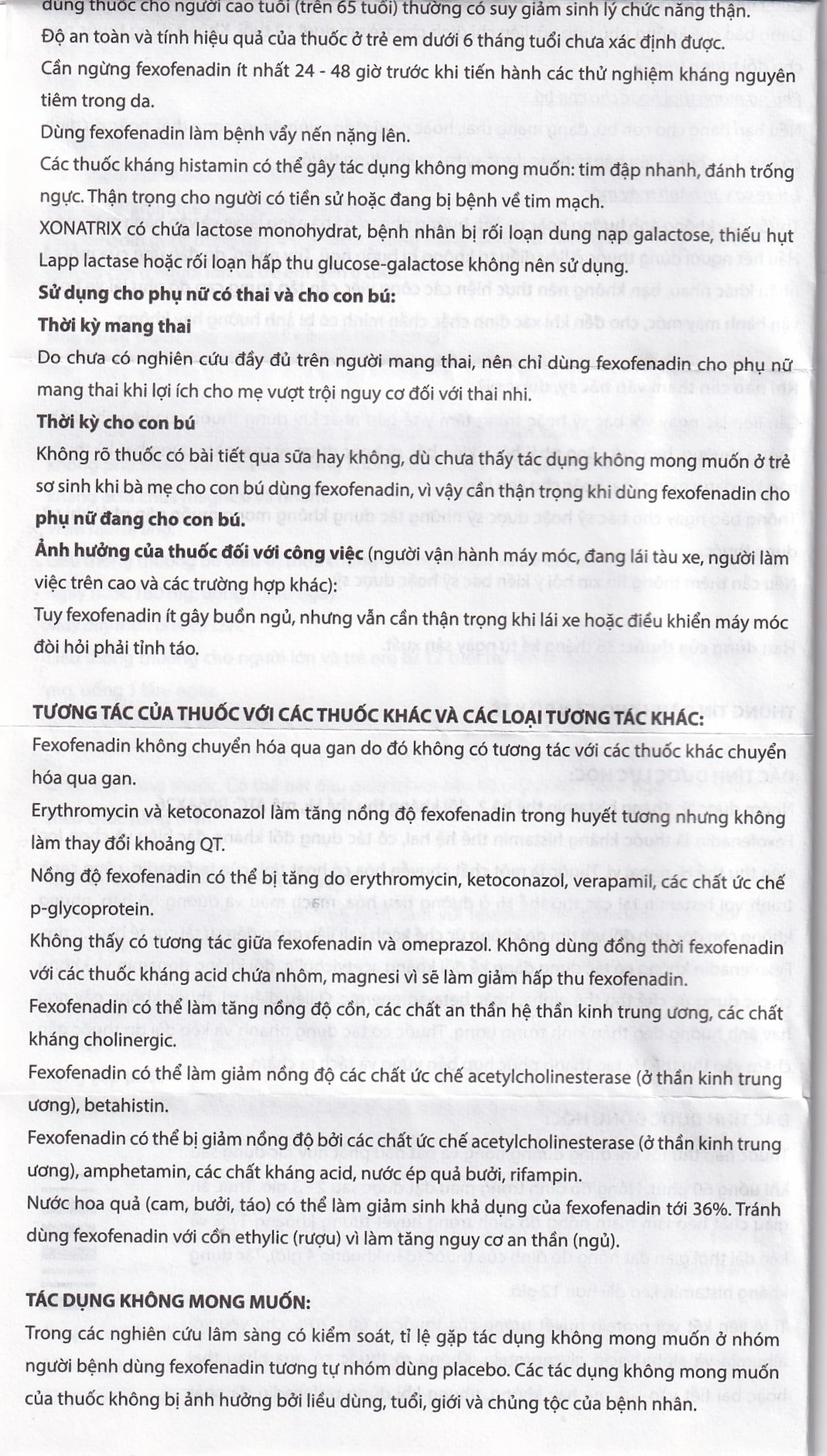 Thuốc Xonatrix 60mg DaviPharm điều trị triệu chứng viêm mũi dị ứng theo mùa (3 vỉ x 10 viên)