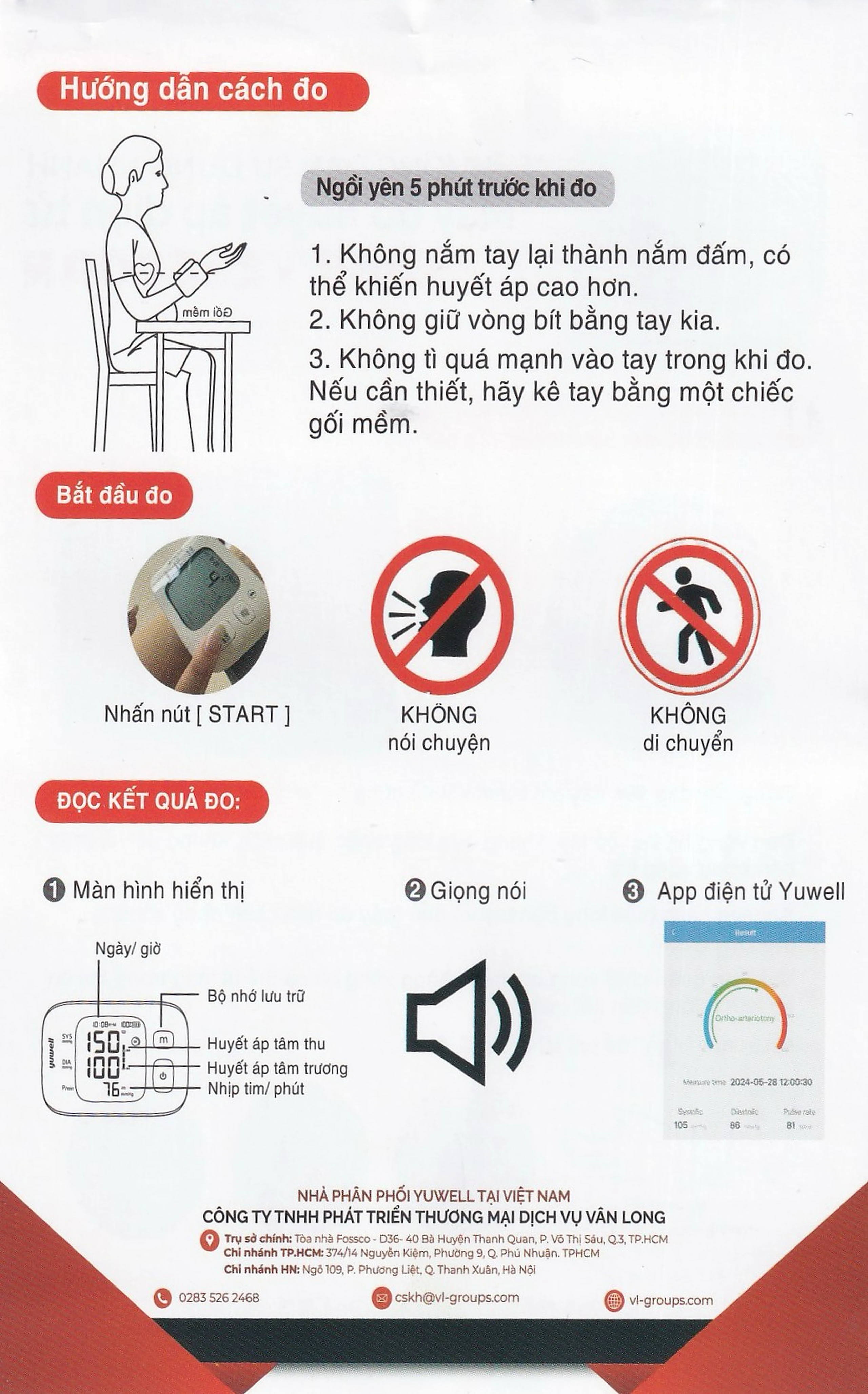 Máy đo huyết áp cổ tay Yuwell YE8800AR hỗ trợ đo huyết áp, cảnh báo đột quỵ