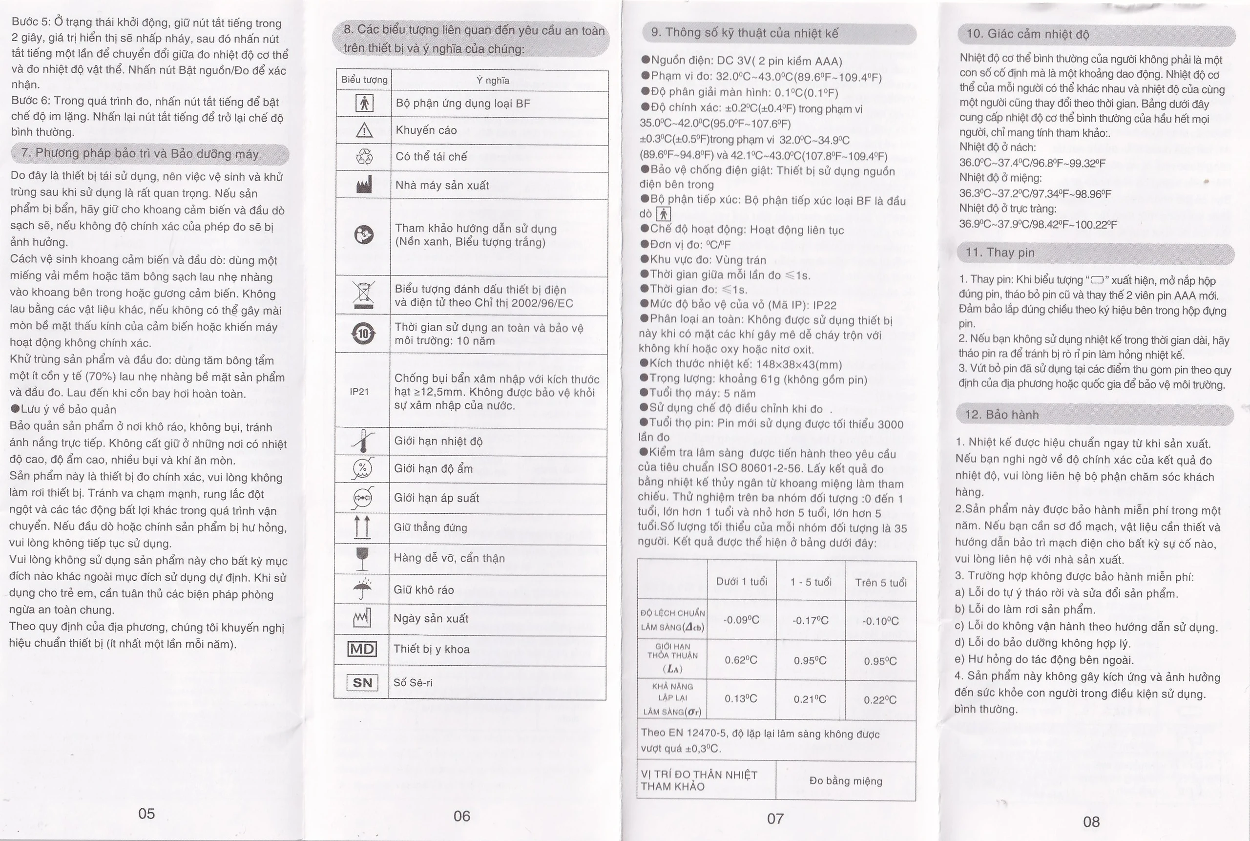 Nhiệt kế hồng ngoại đo trán Yuwell YT-1C