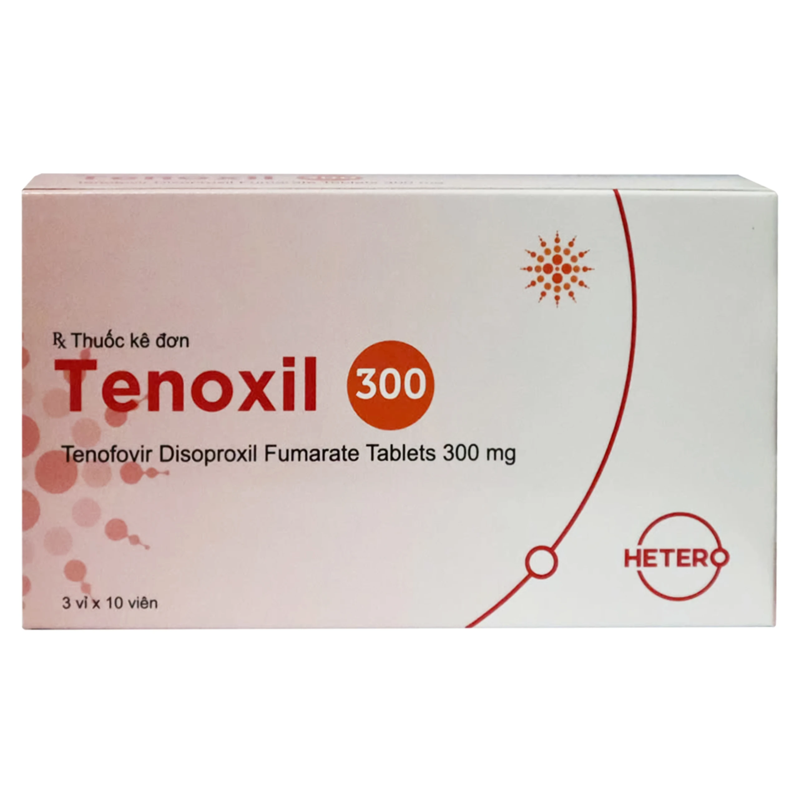 Thuốc Tenoxil Hetero điều trị viêm gan B mạn tính (3 vỉ x 10 viên)