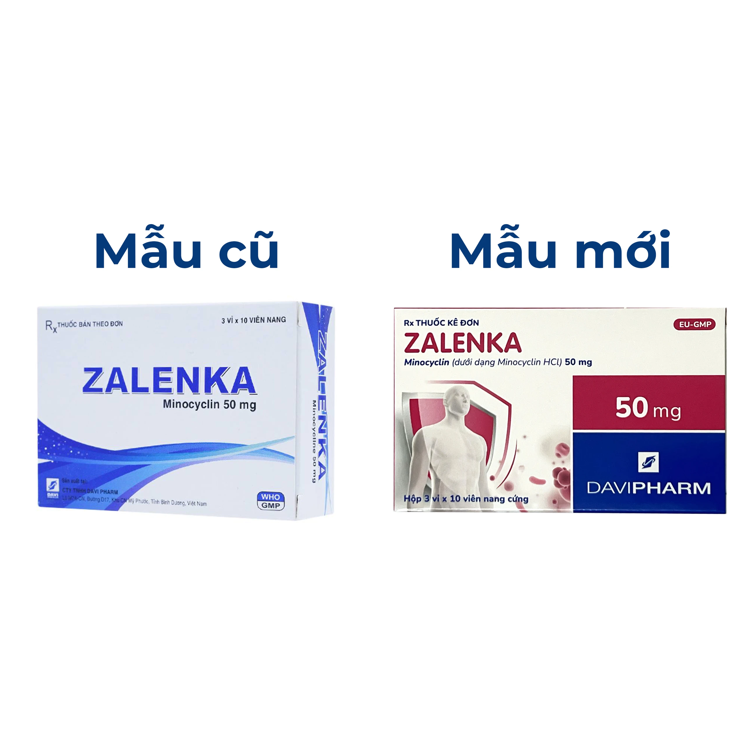 Thuốc Zalenka 50mg Davi Pharm điều trị mụn trứng cá, nhiễm trùng da và mô mềm (3 vỉ x 10 viên) 2