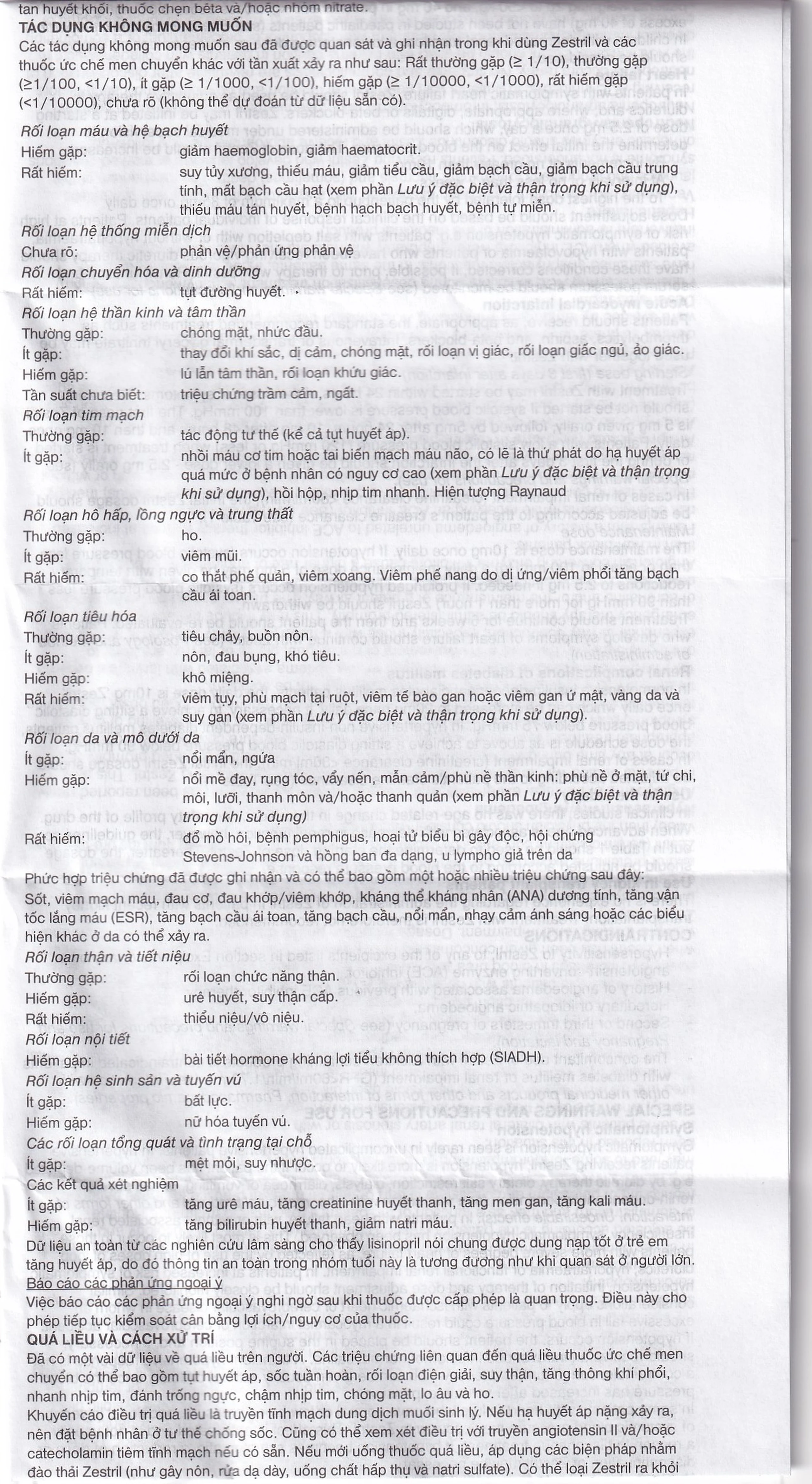 Thuốc Zestril 5mg AstraZeneca điều trị tăng huyết áp, suy tim (2 vỉ x 14 viên)