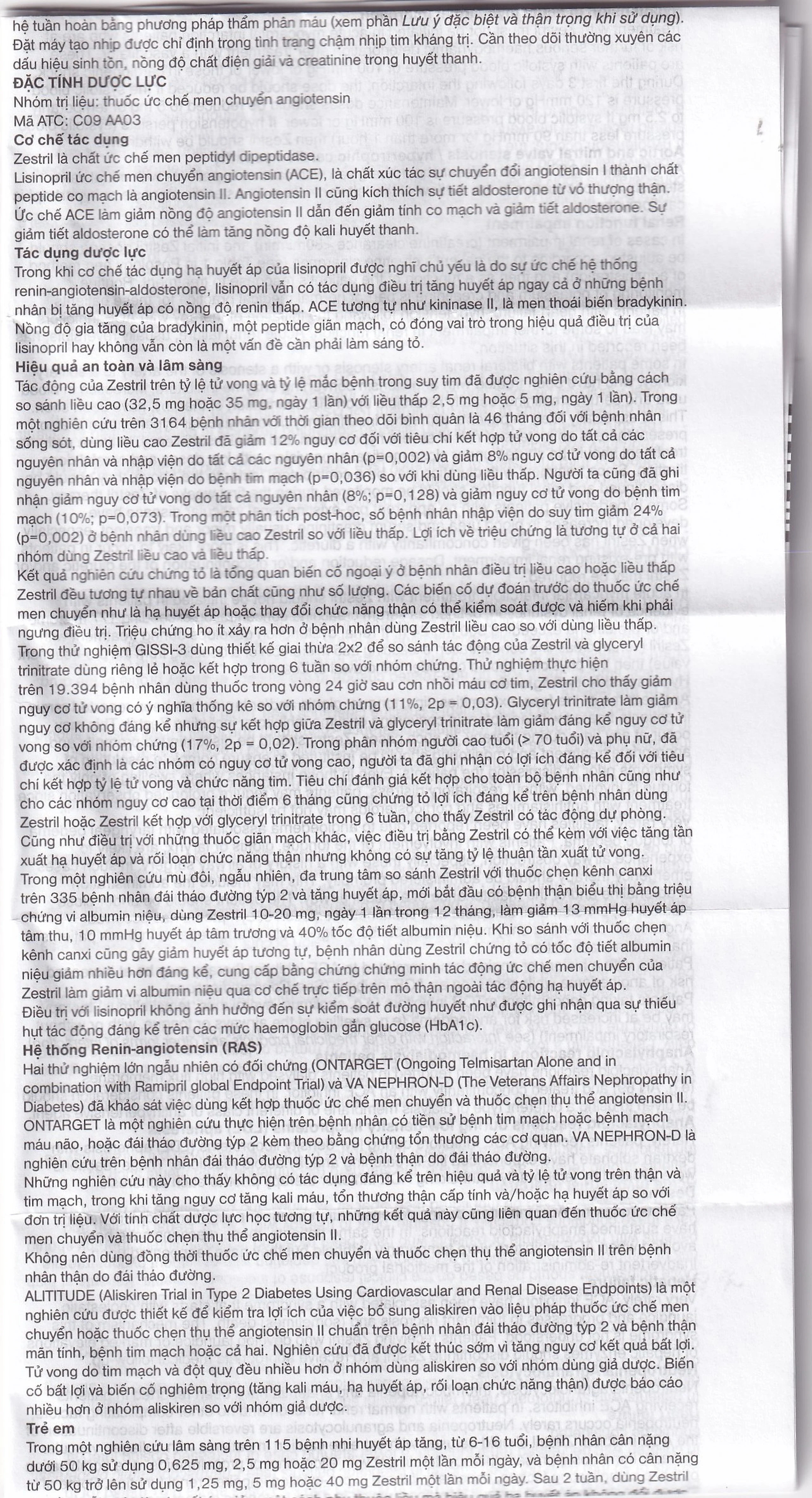 Thuốc Zestril 5mg AstraZeneca điều trị tăng huyết áp, suy tim (2 vỉ x 14 viên)