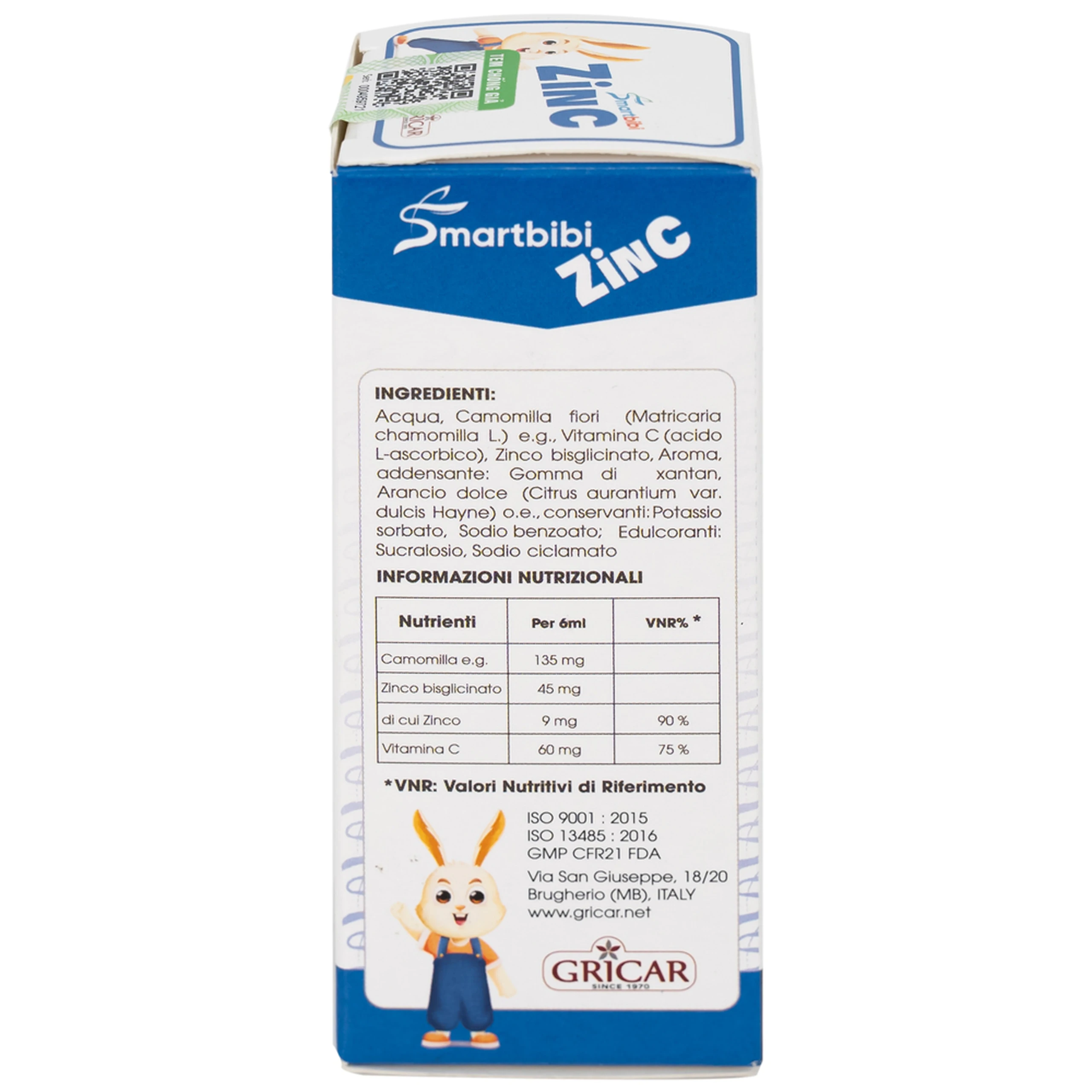 Siro hỗ trợ cải thiện biếng ăn Smartbibi Zinc (30ml)