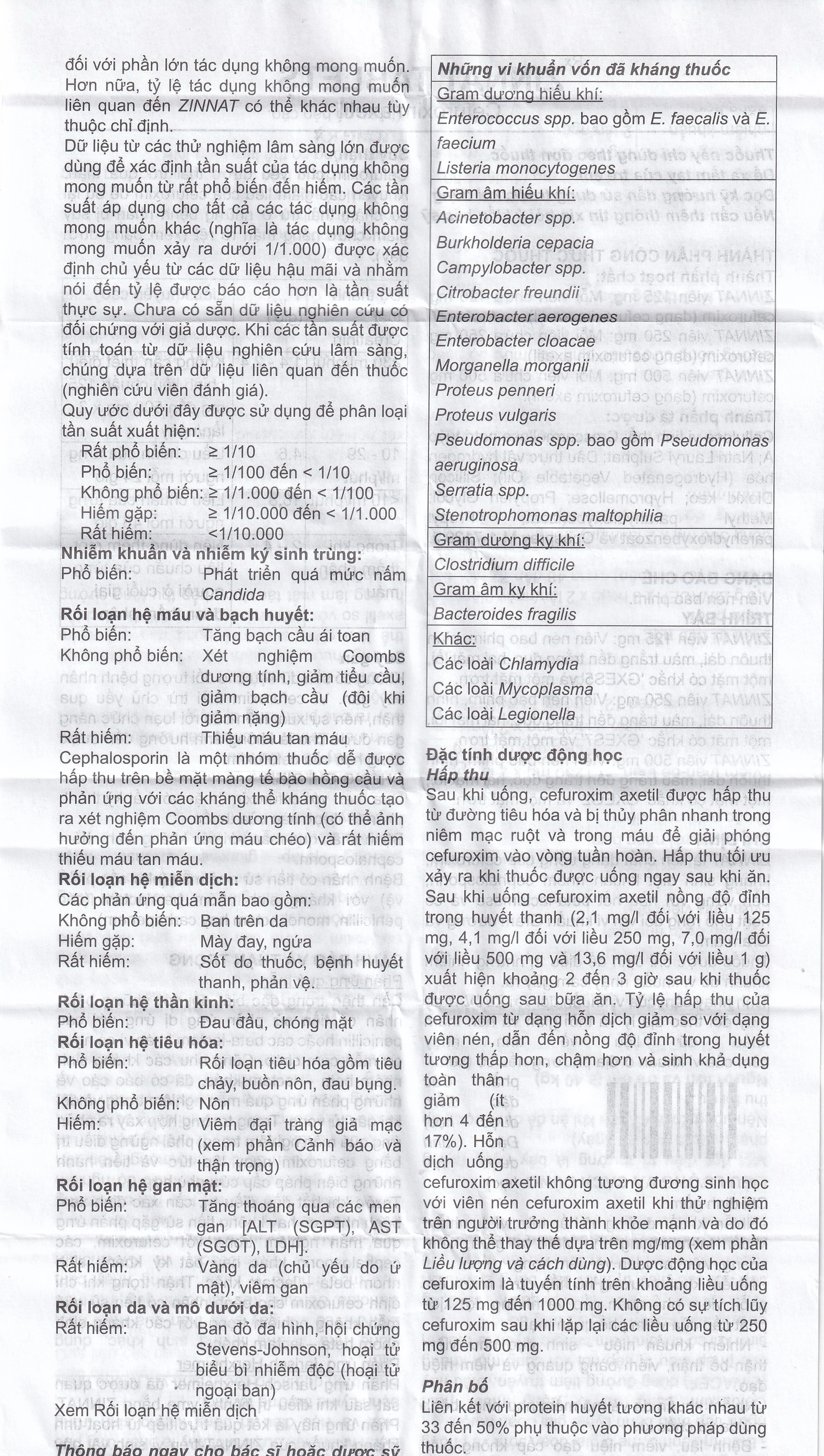 Thuốc Zinnat tablets 500mg Sandoz điều trị những nhiễm khuẩn do vi khuẩn nhạy cảm gây ra (1 vỉ x 10 viên)