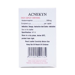 Thuốc Acnekyn 500mg Đông Nam điều trị các chứng đau và sốt từ nhẹ đến vừ (10 vỉ x 10 viên)