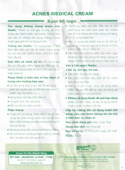 Kem trị mụn Acnes Medical Cream điều trị mụn sưng đỏ, đau (18g)